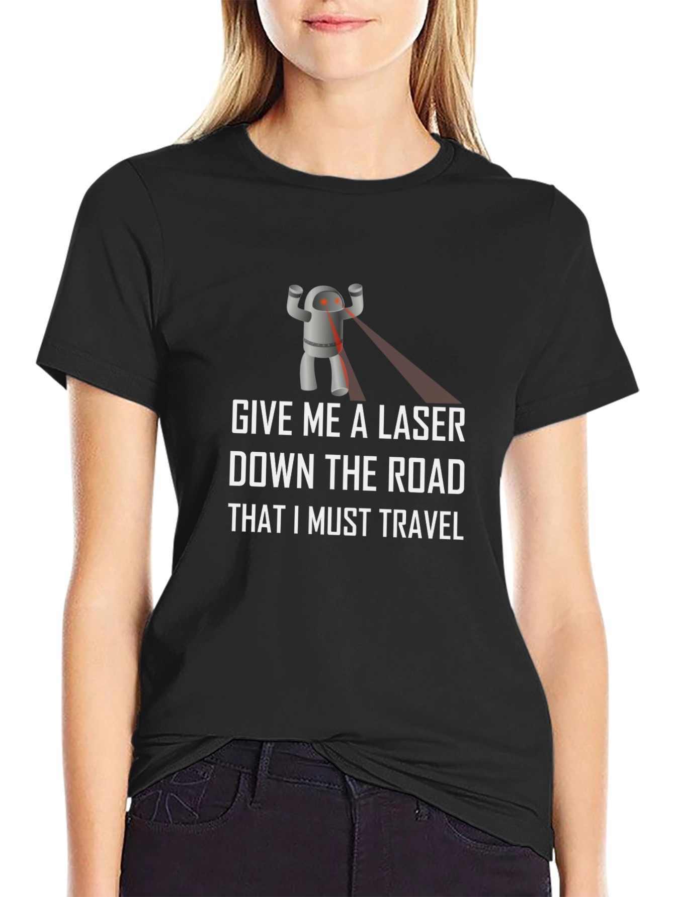 Laser Robot T-Shirt - Funny Sci-Fi Graphic Tee