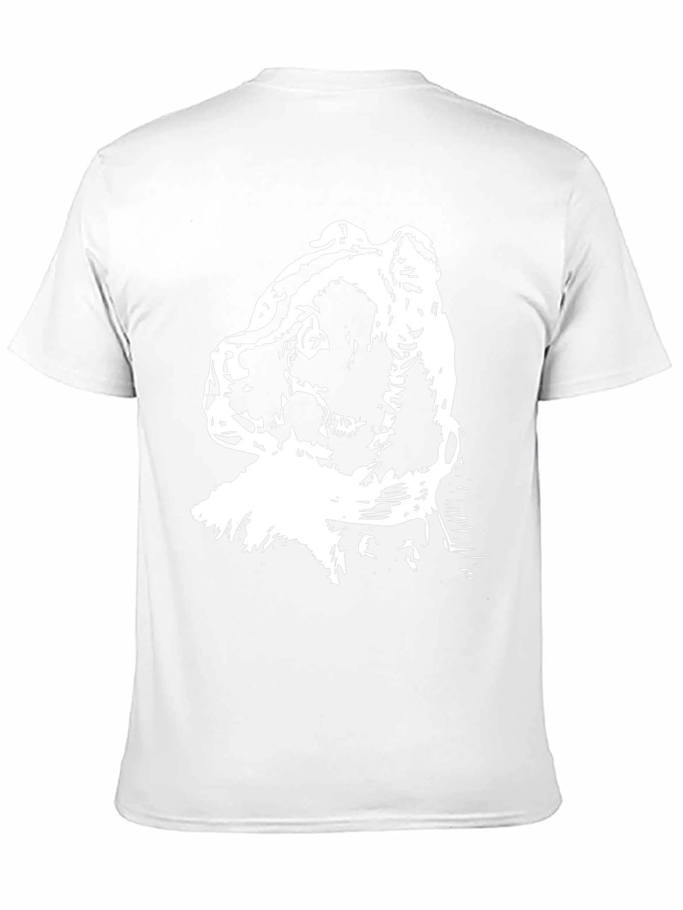 Abstract Bear Graphic Print Black T-Shirt