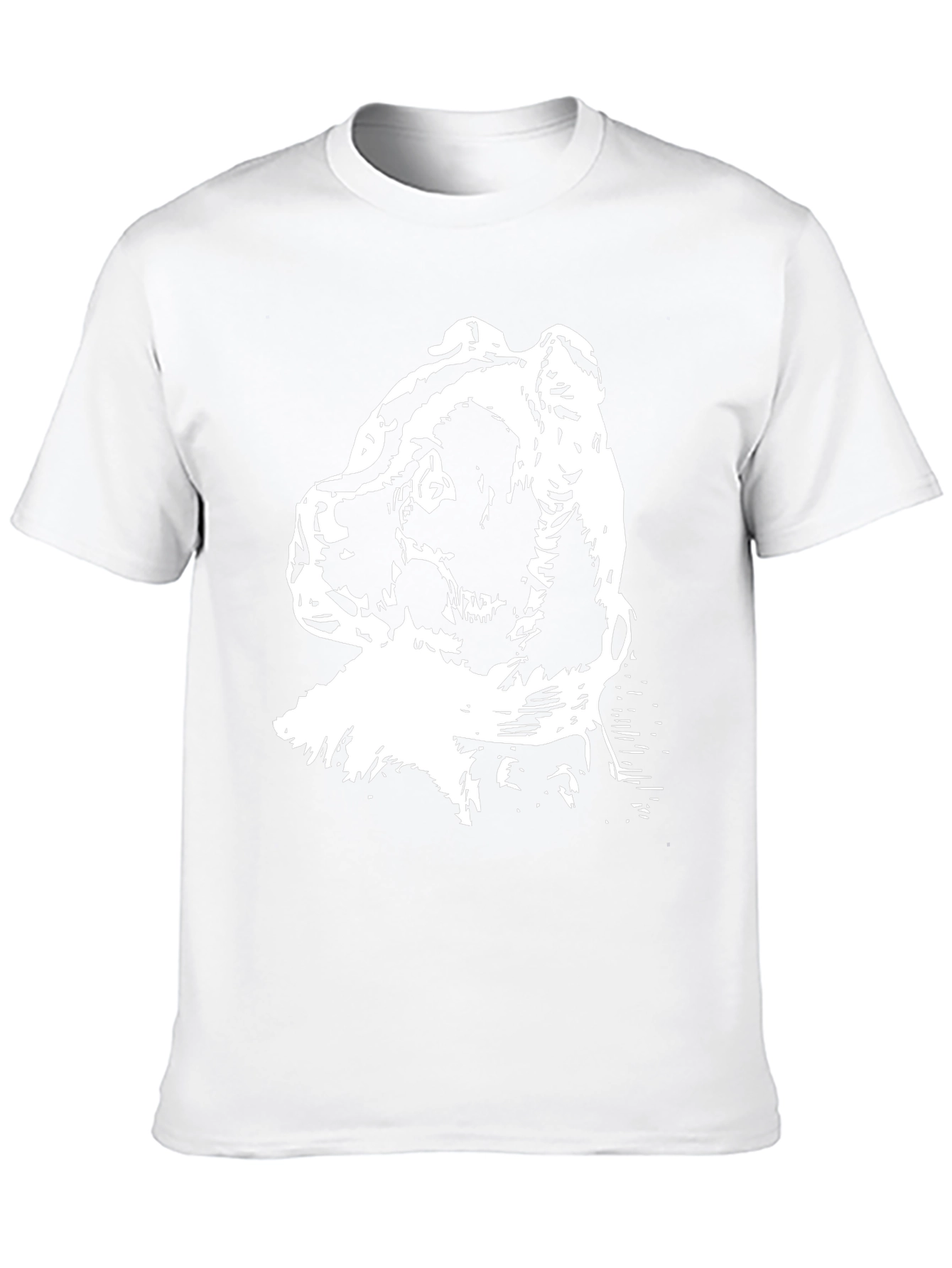 Abstract Bear Graphic Print Black T-Shirt