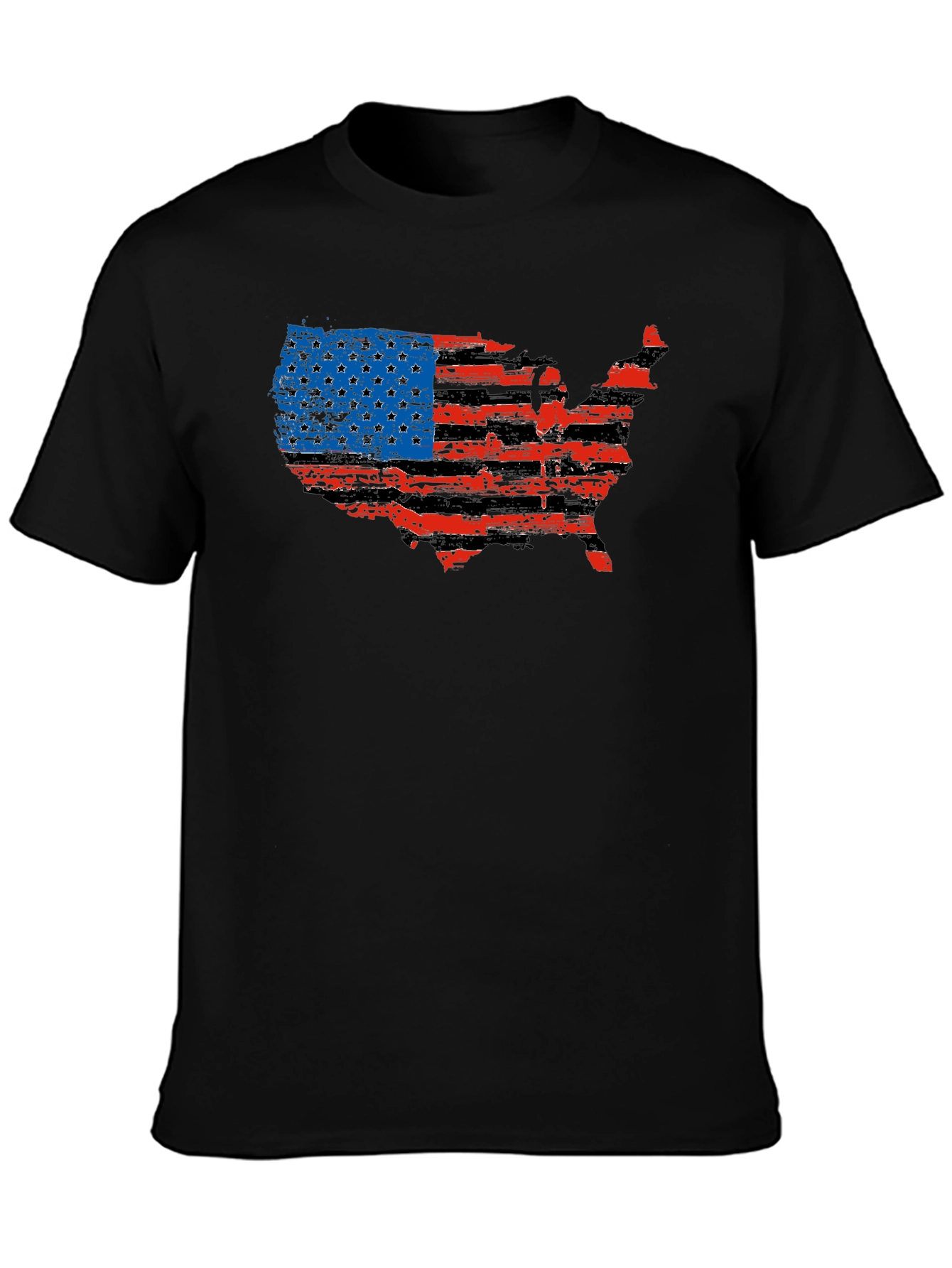 USA Flag Map Graphic T-Shirt