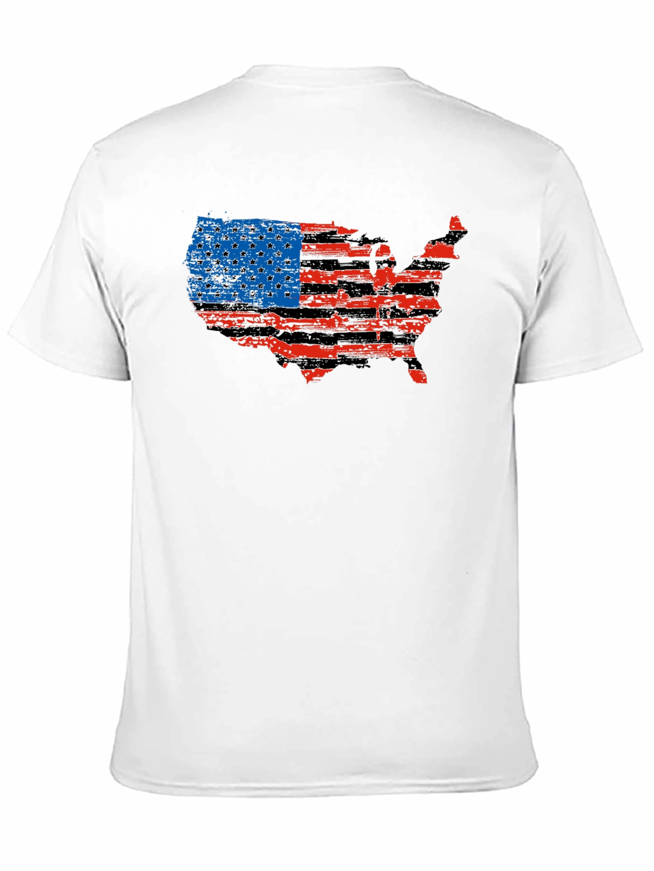 USA Flag Map Graphic T-Shirt