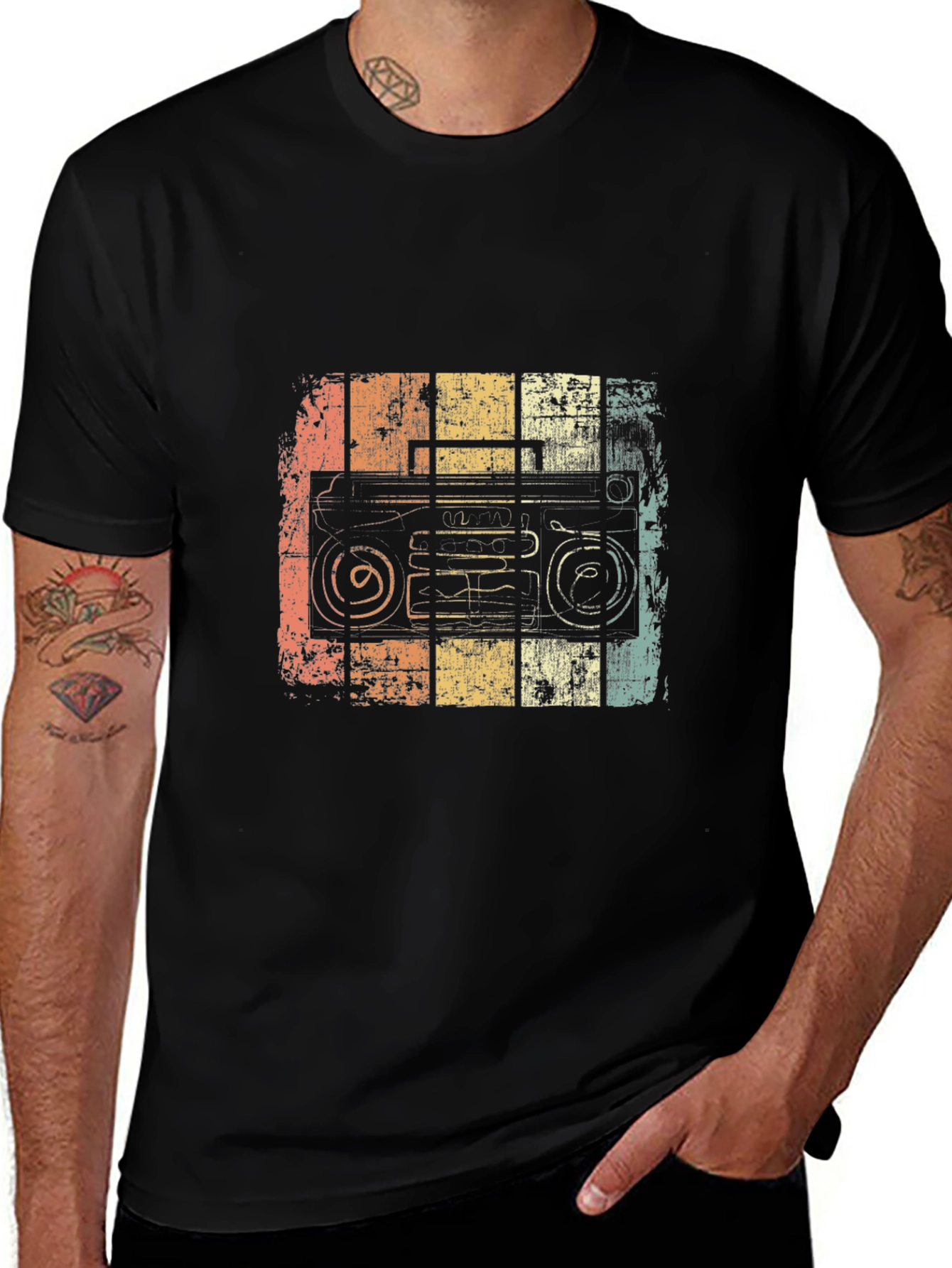 Retro Boombox Graphic T-Shirt