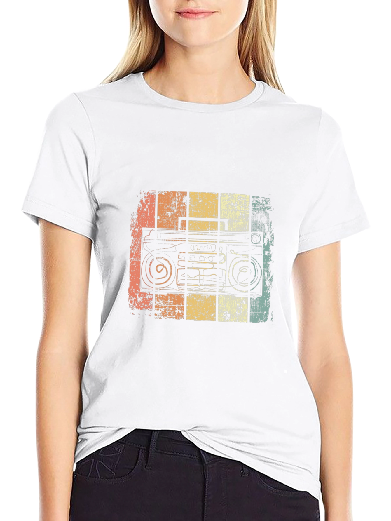 Retro Boombox Graphic T-Shirt