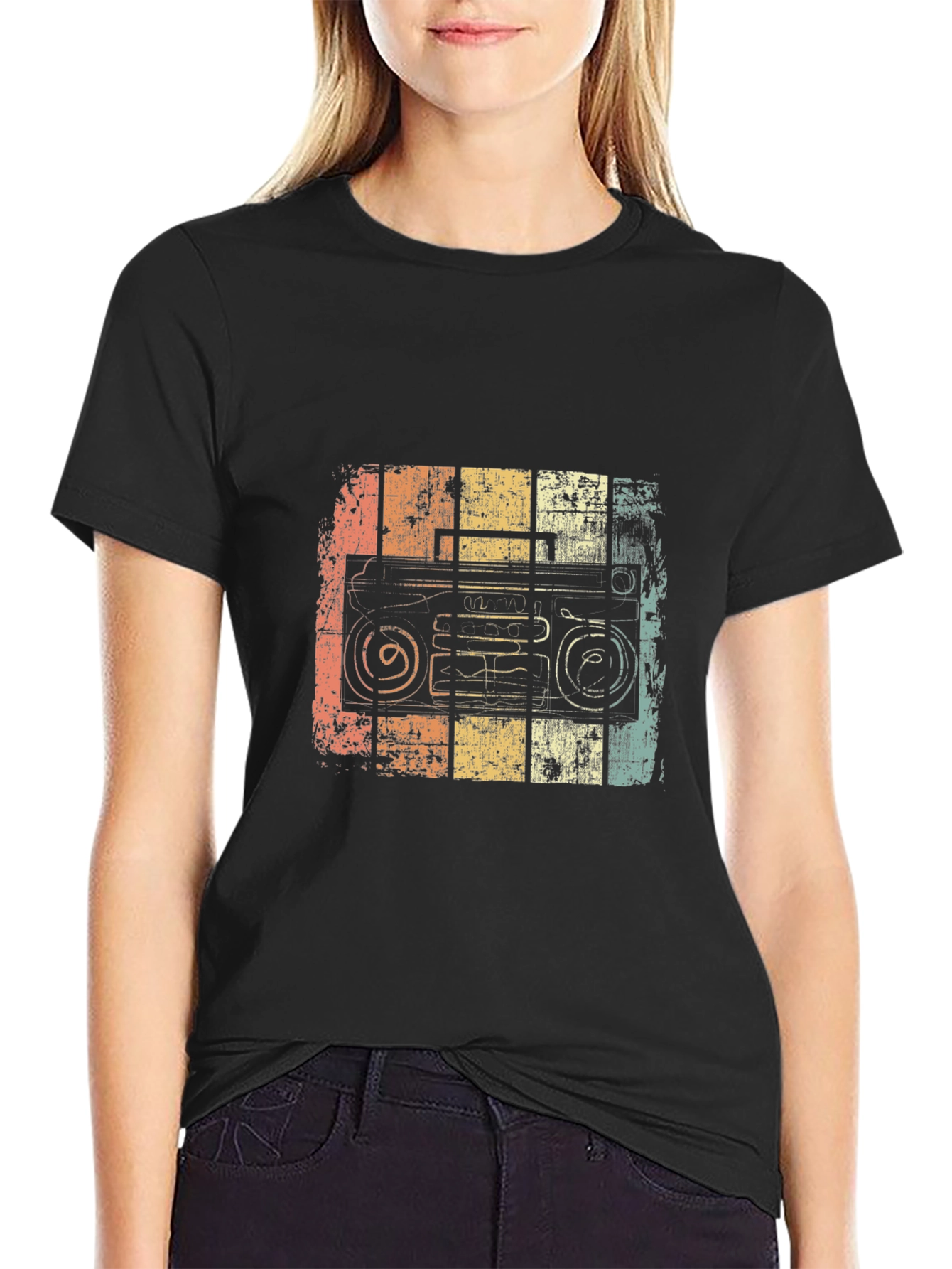 Retro Boombox Graphic T-Shirt