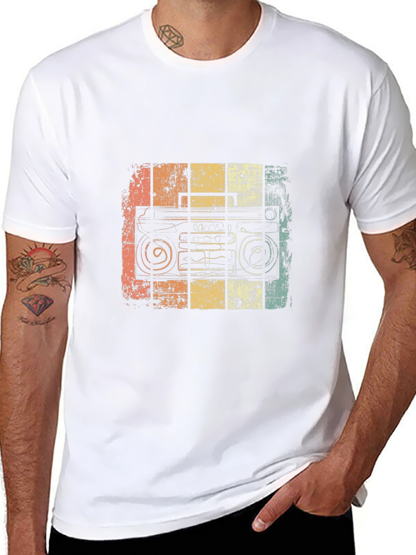 Retro Boombox Graphic T-Shirt