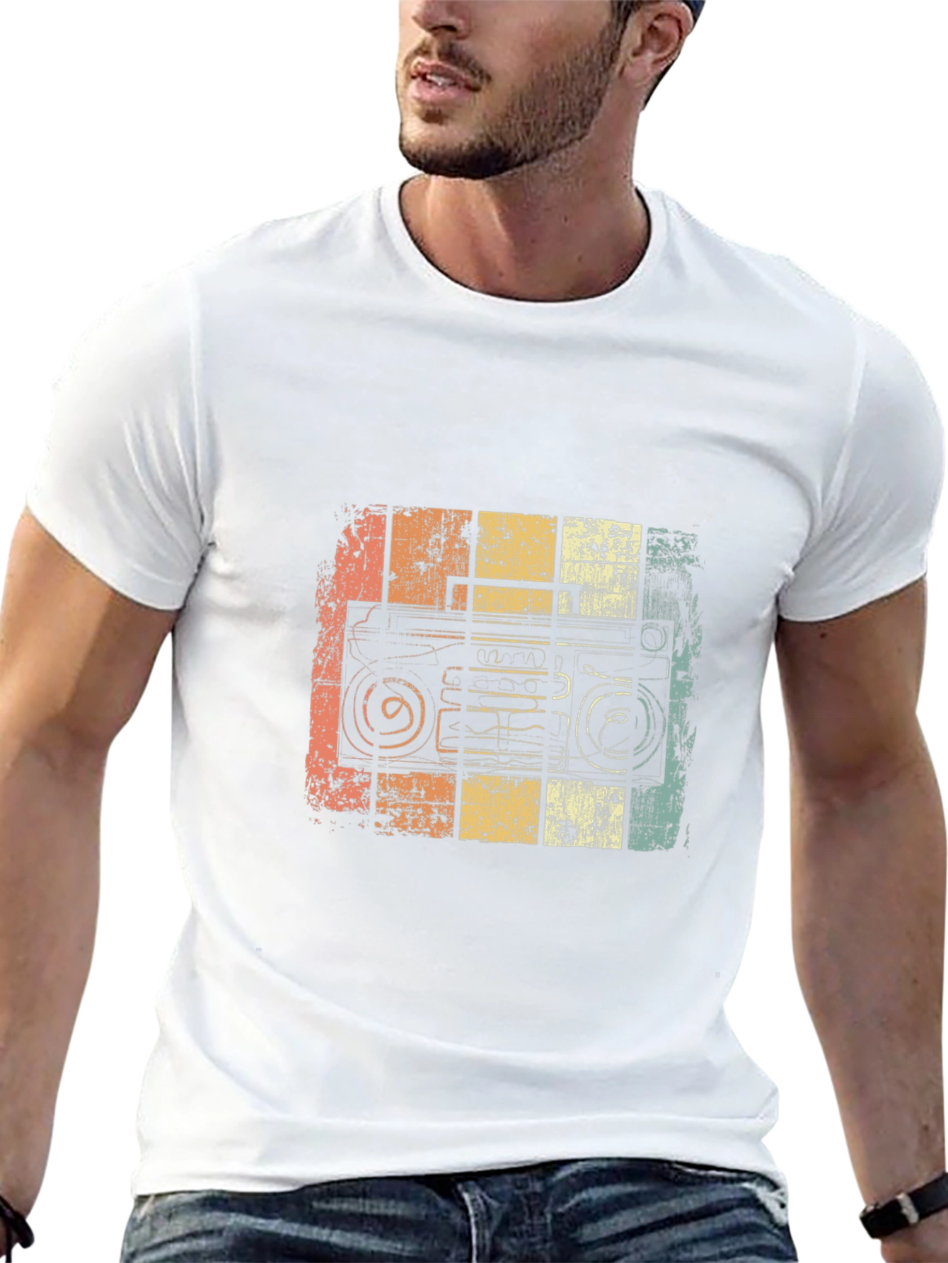 Retro Boombox Graphic T-Shirt