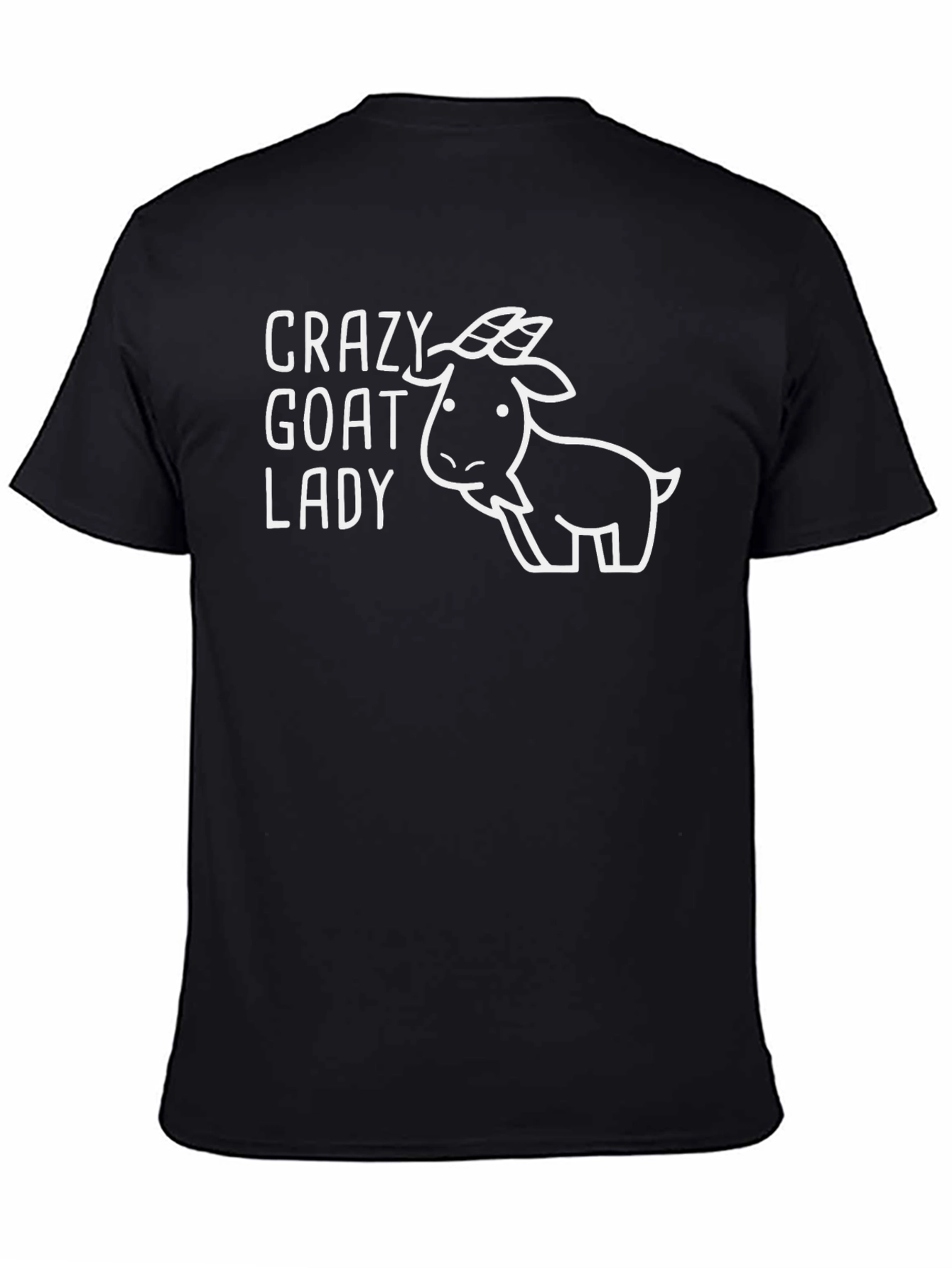 Crazy Goat Lady Graphic Tee - Black Unisex T-Shirt