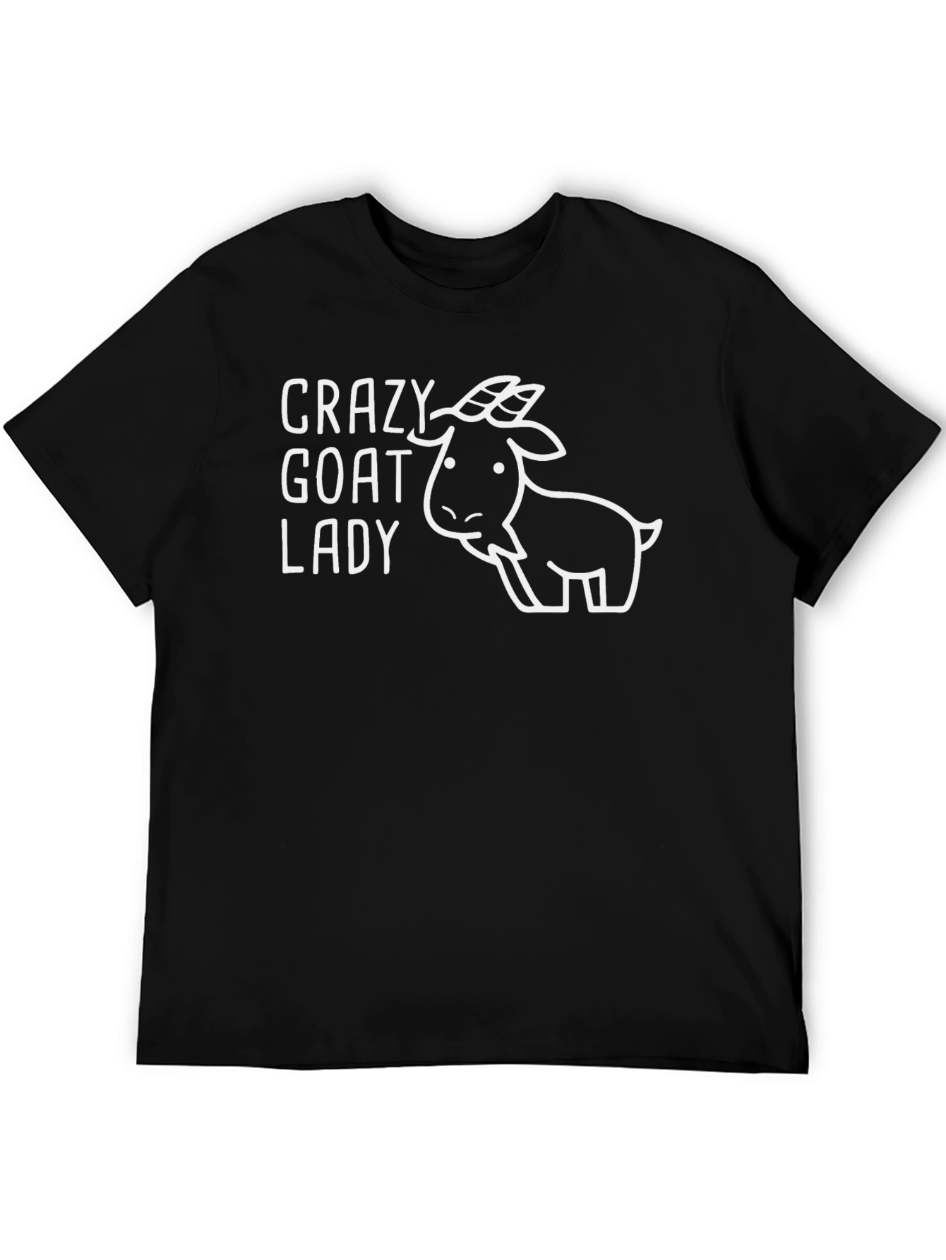 Crazy Goat Lady Graphic Tee - Black Unisex T-Shirt