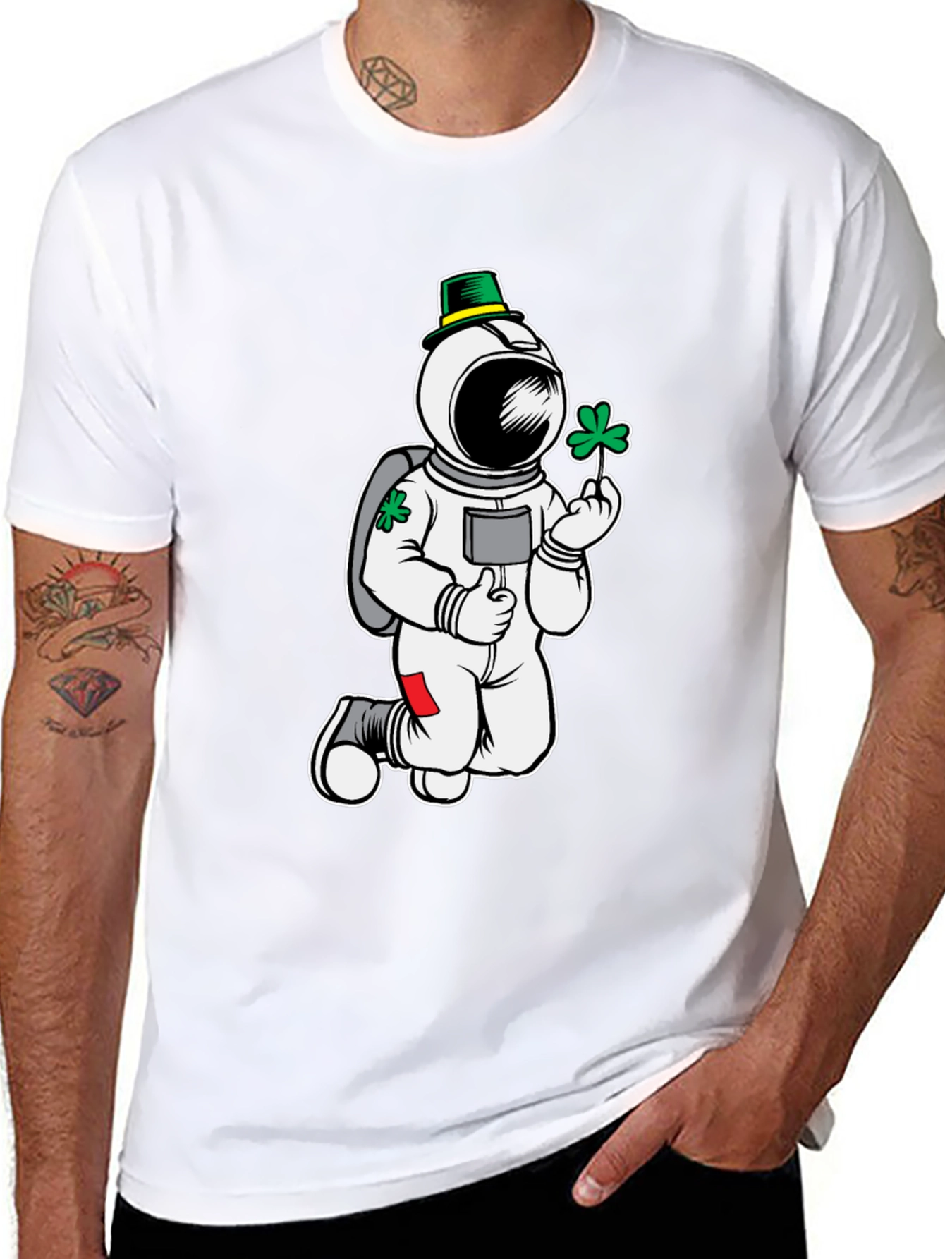 St. Patricks Day Astronaut T-Shirt