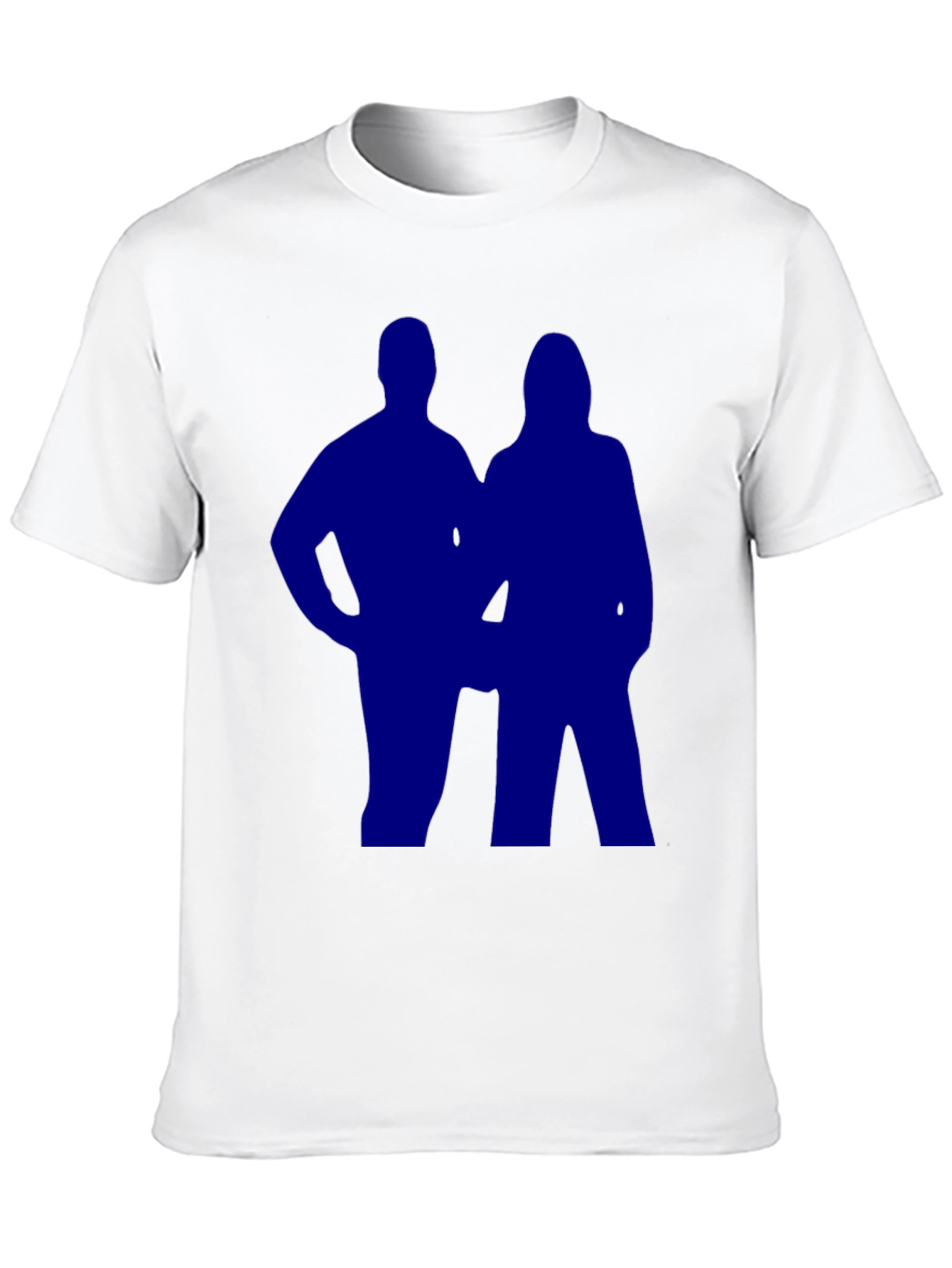 Silhouette Couple Graphic Tee - Black Casual T-Shirt