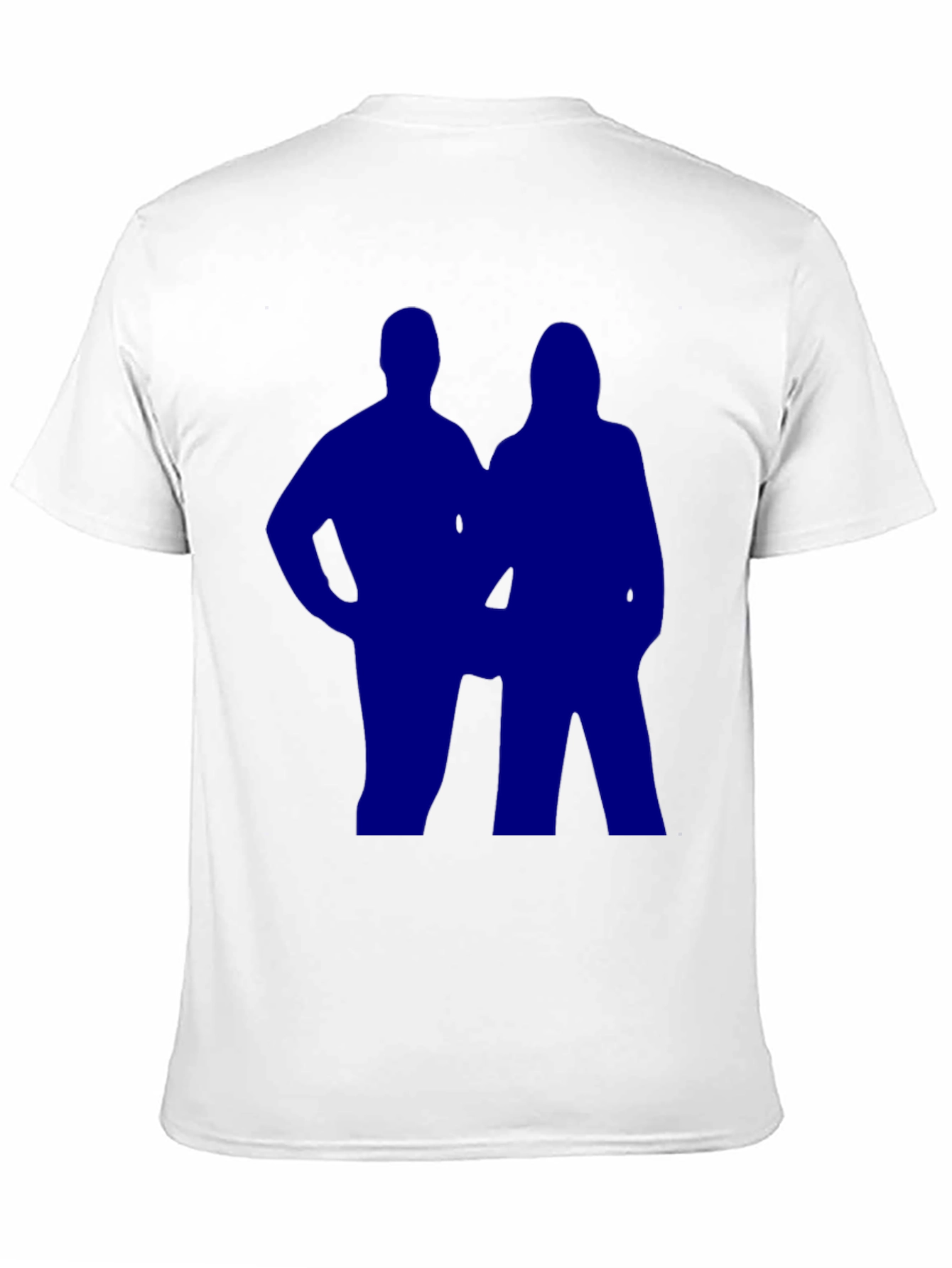 Silhouette Couple Graphic Tee - Black Casual T-Shirt