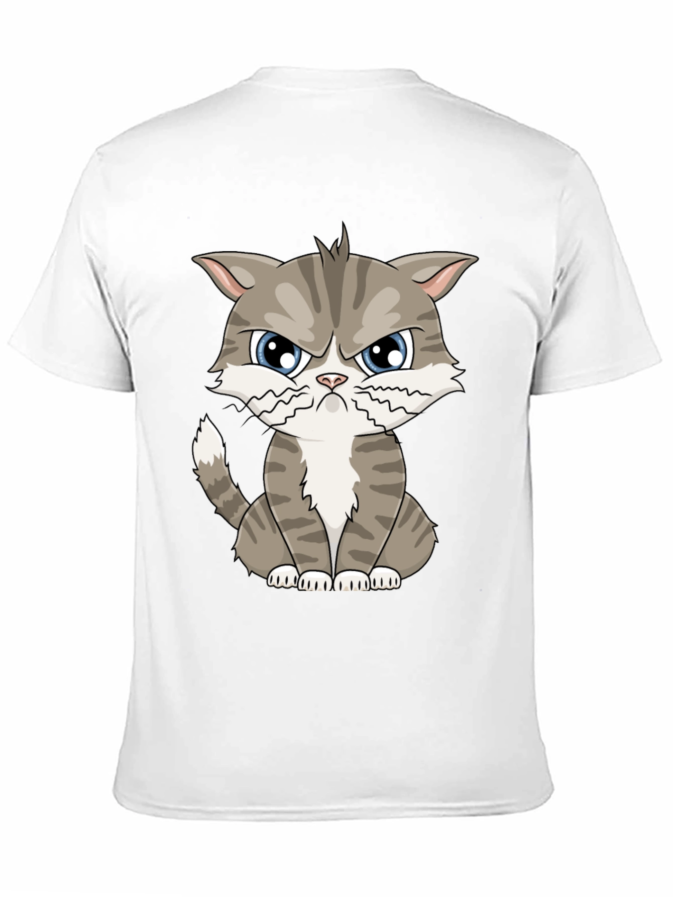 Grumpy Cat Cartoon T-Shirt - Black