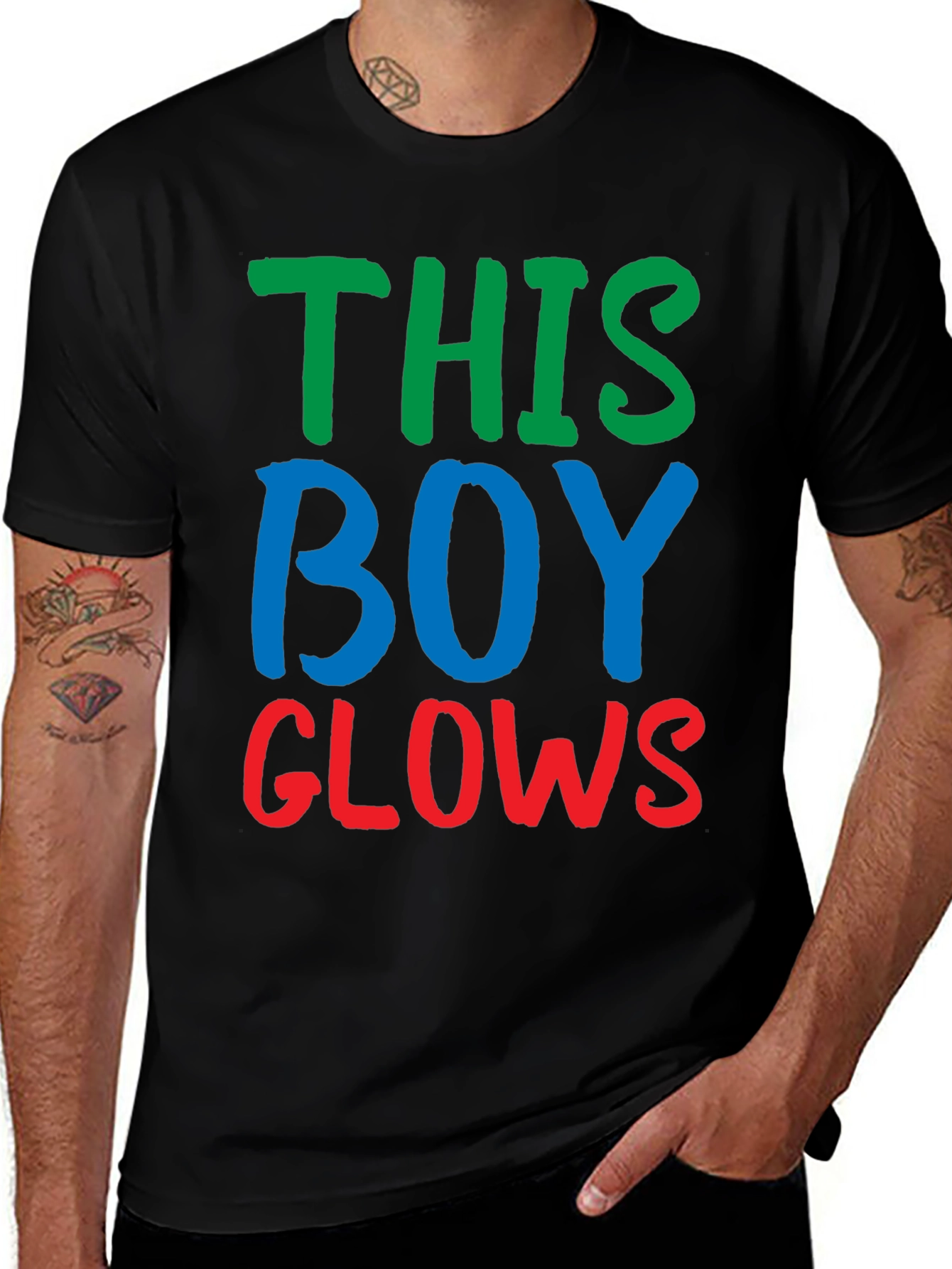 This Boy Glows Graphic Tee - Trendy Statement Shirt