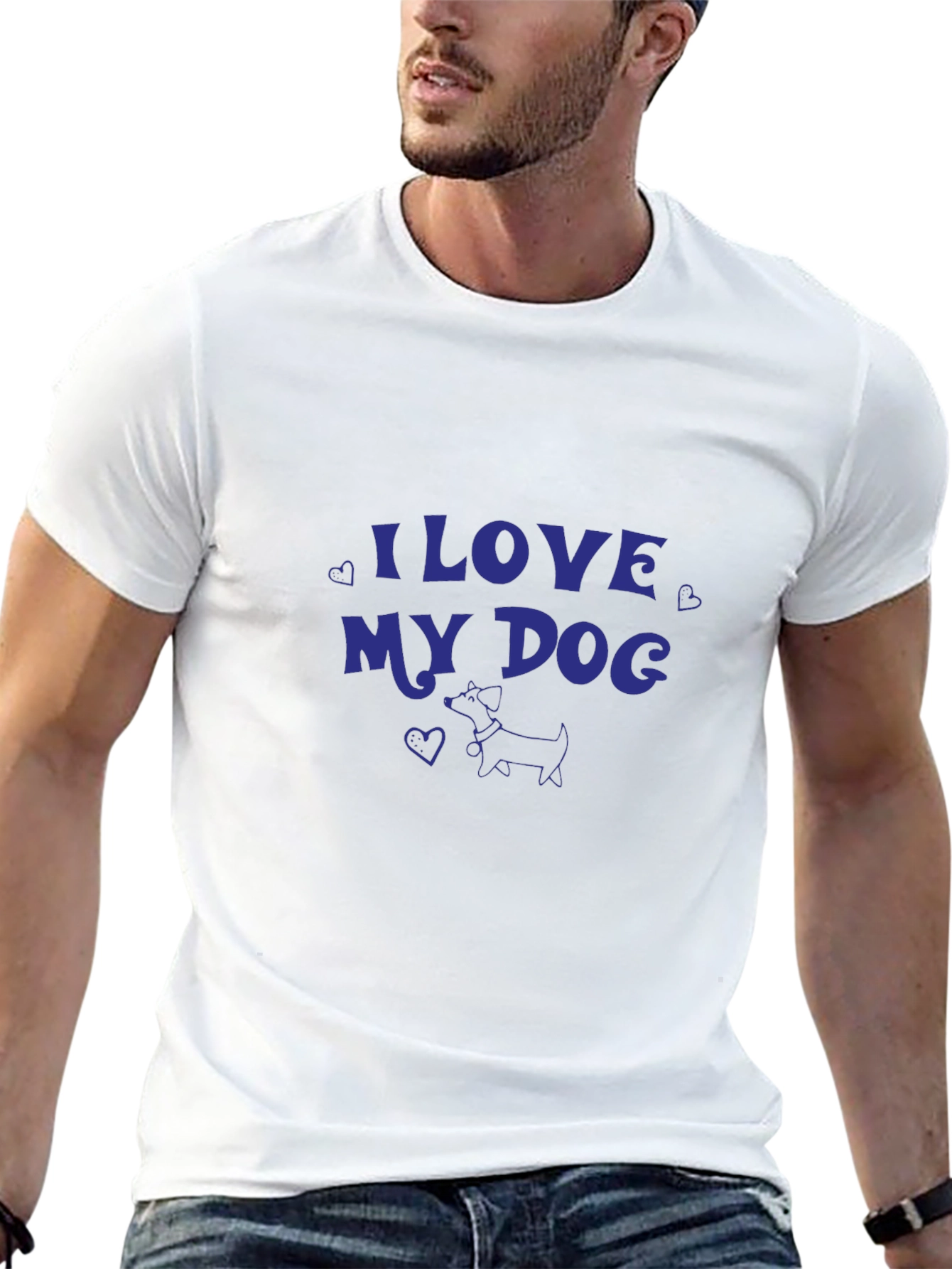 I Love My Dog Black T-Shirt