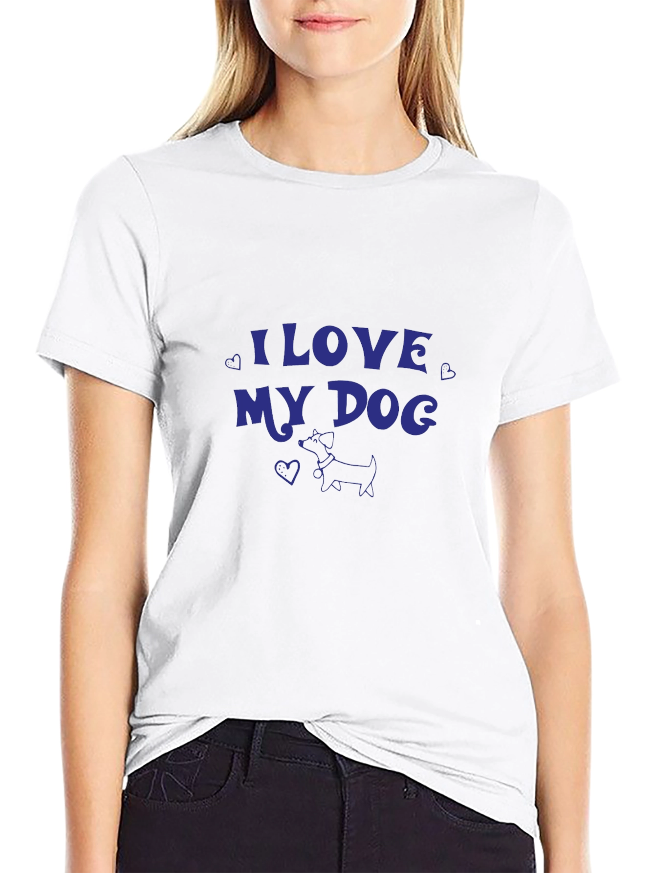 I Love My Dog Black T-Shirt