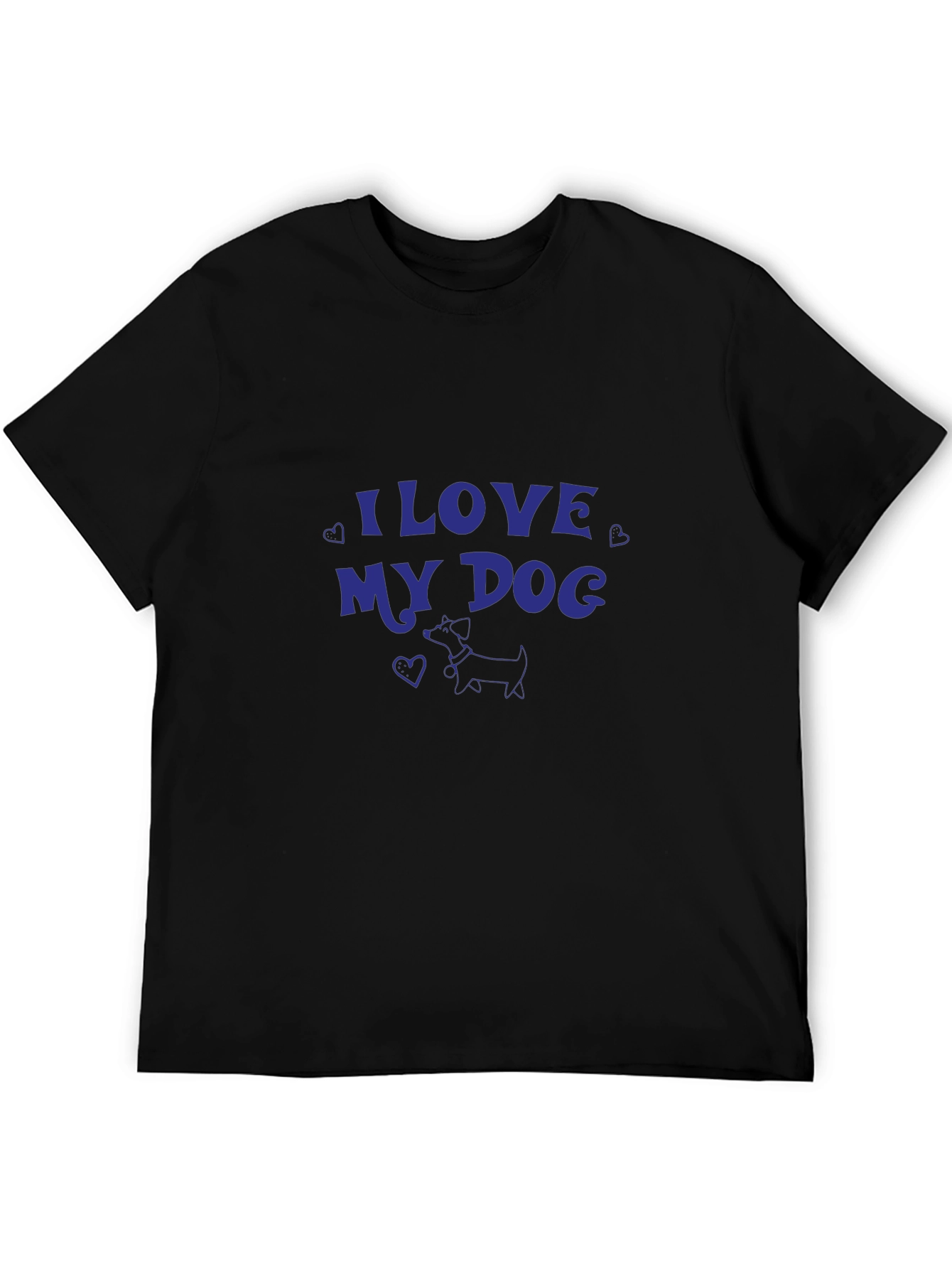 I Love My Dog Black T-Shirt