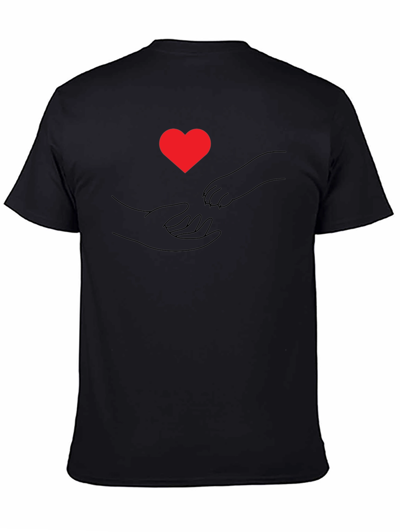 Paw Print Heart T-Shirt - Connecting Souls