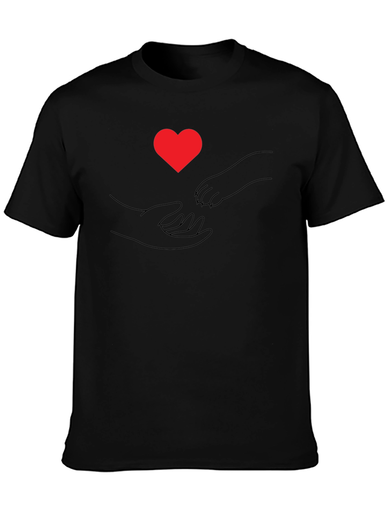Paw Print Heart T-Shirt - Connecting Souls