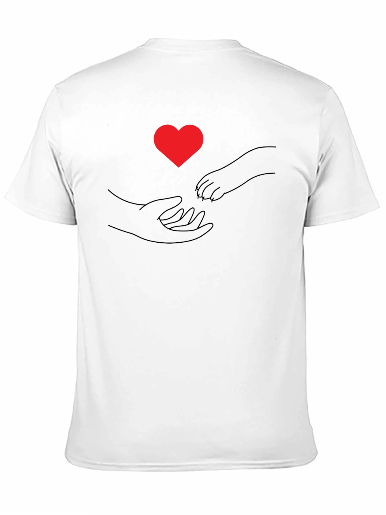 Paw Print Heart T-Shirt - Connecting Souls