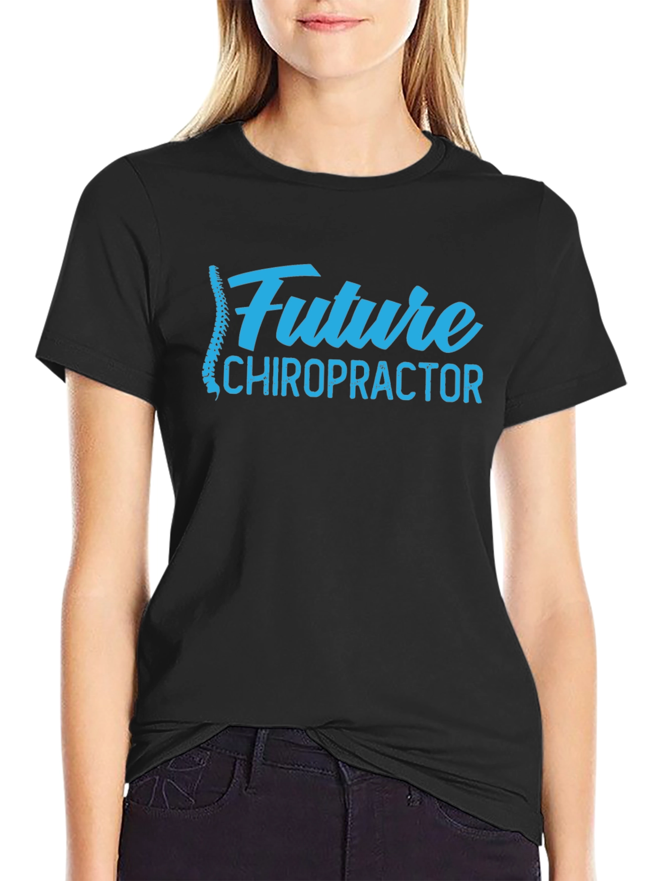 Future Chiropractor Graphic Tee - Black Cotton T-Shirt