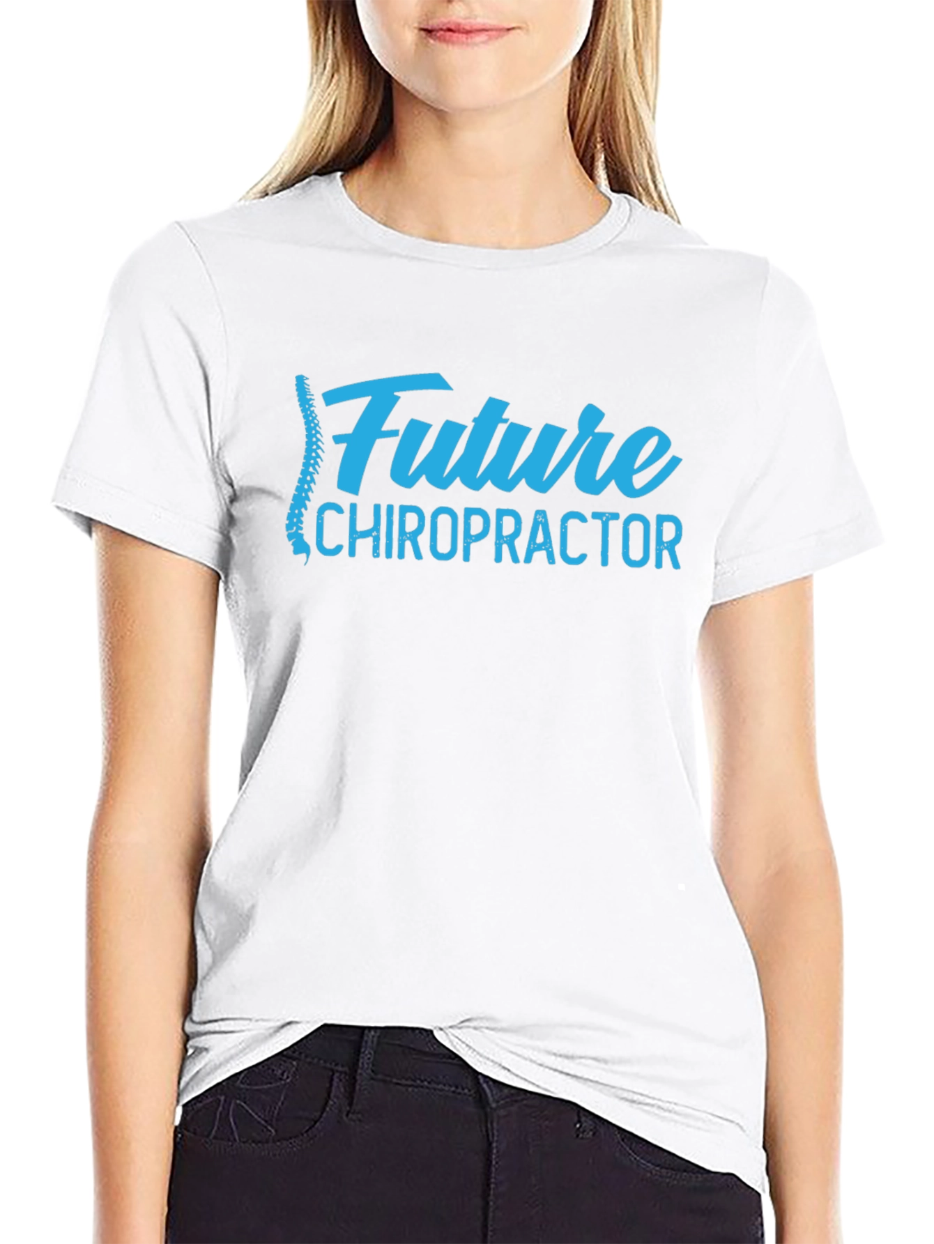 Future Chiropractor Graphic Tee - Black Cotton T-Shirt