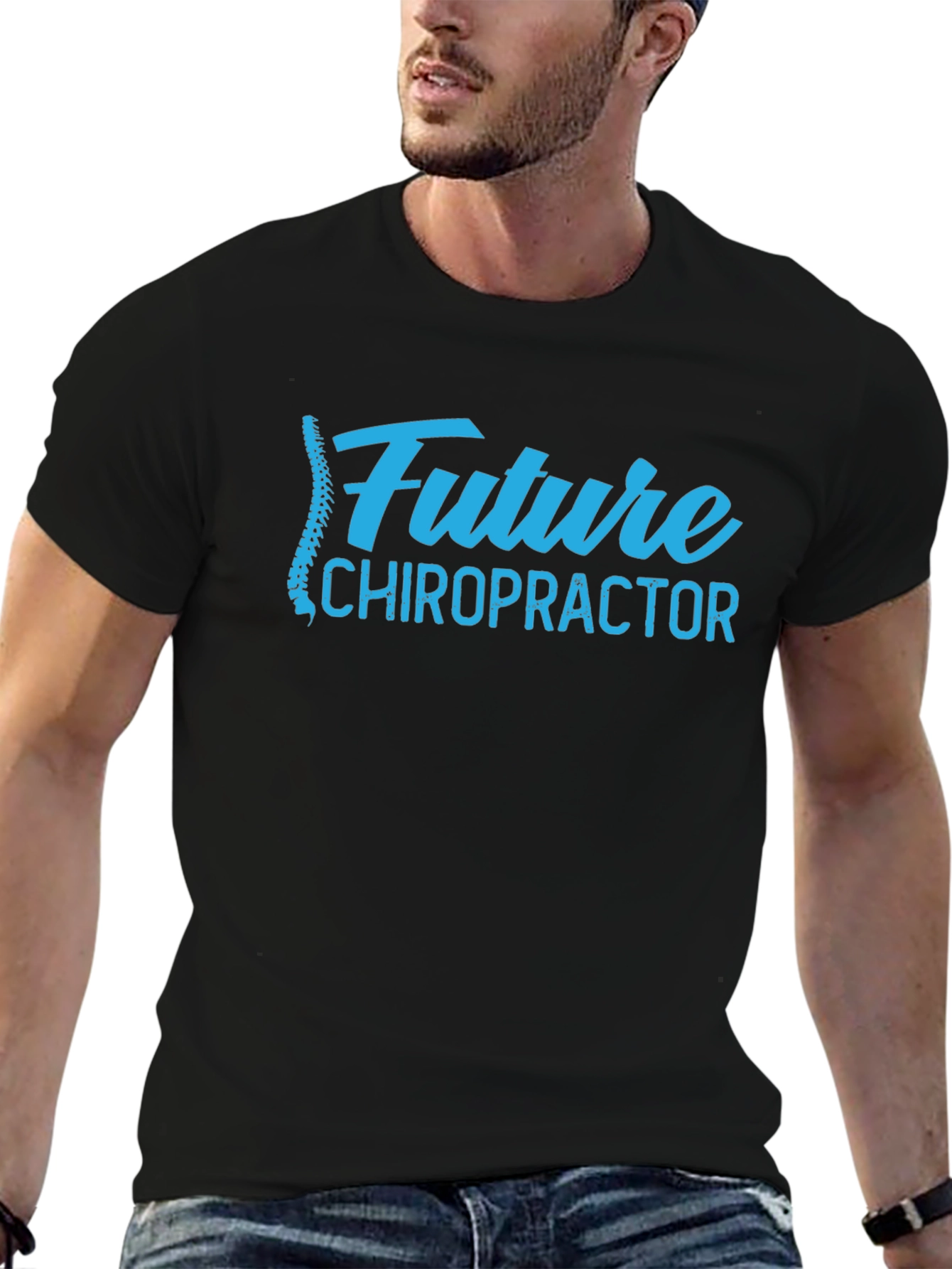 Future Chiropractor Graphic Tee - Black Cotton T-Shirt