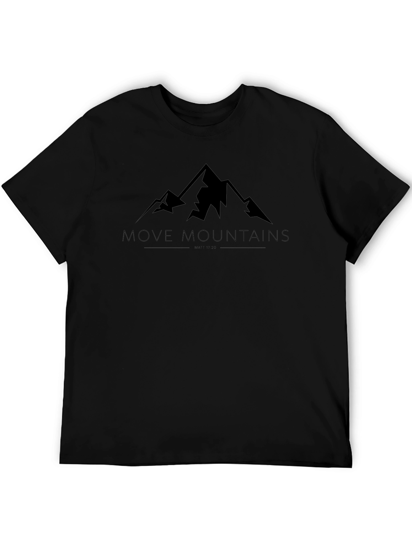 Move Mountains Graphic Tee - Black Cotton Comfort