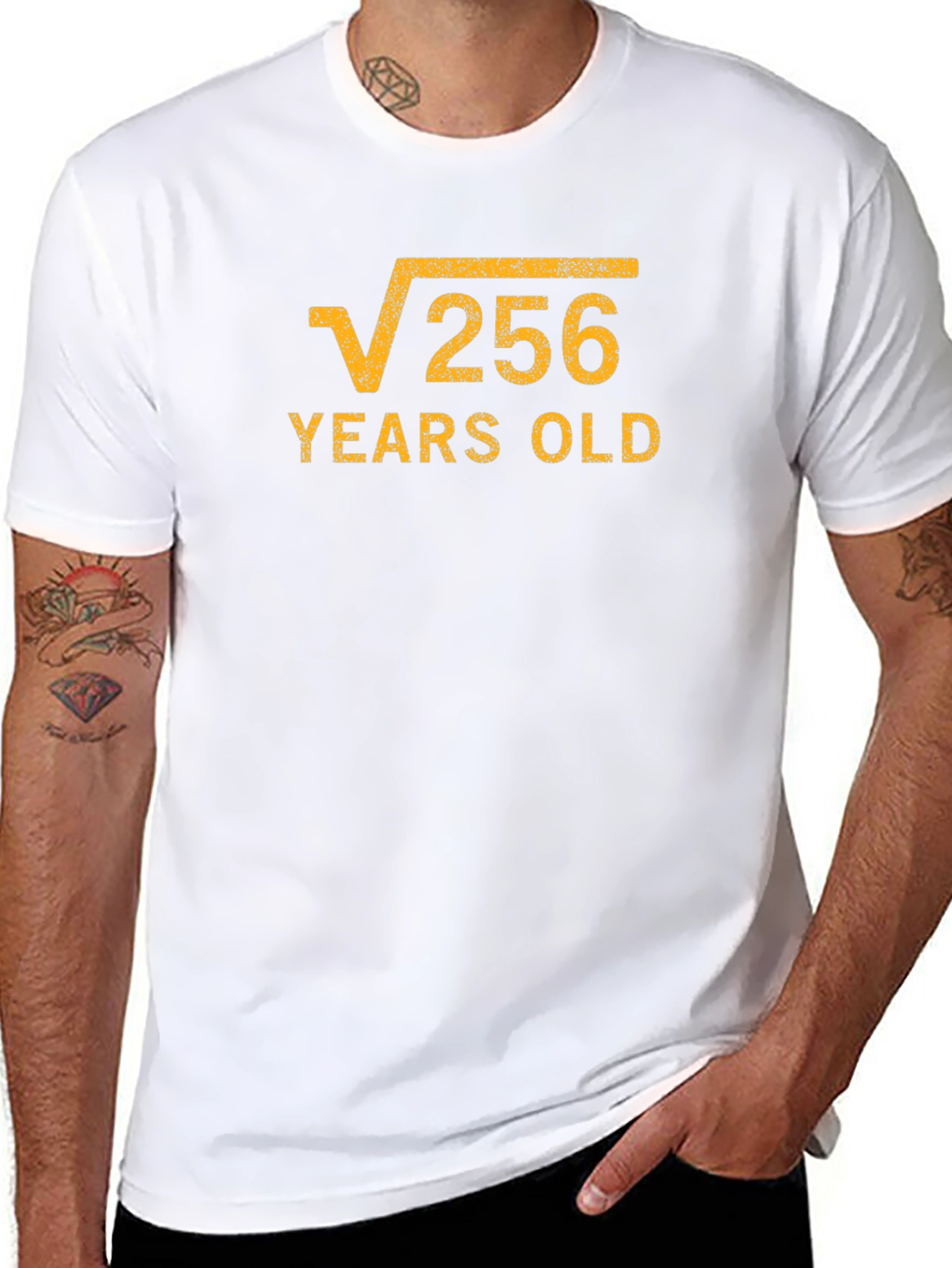 Funny Math Birthday T-Shirt - Root 256 Years Old