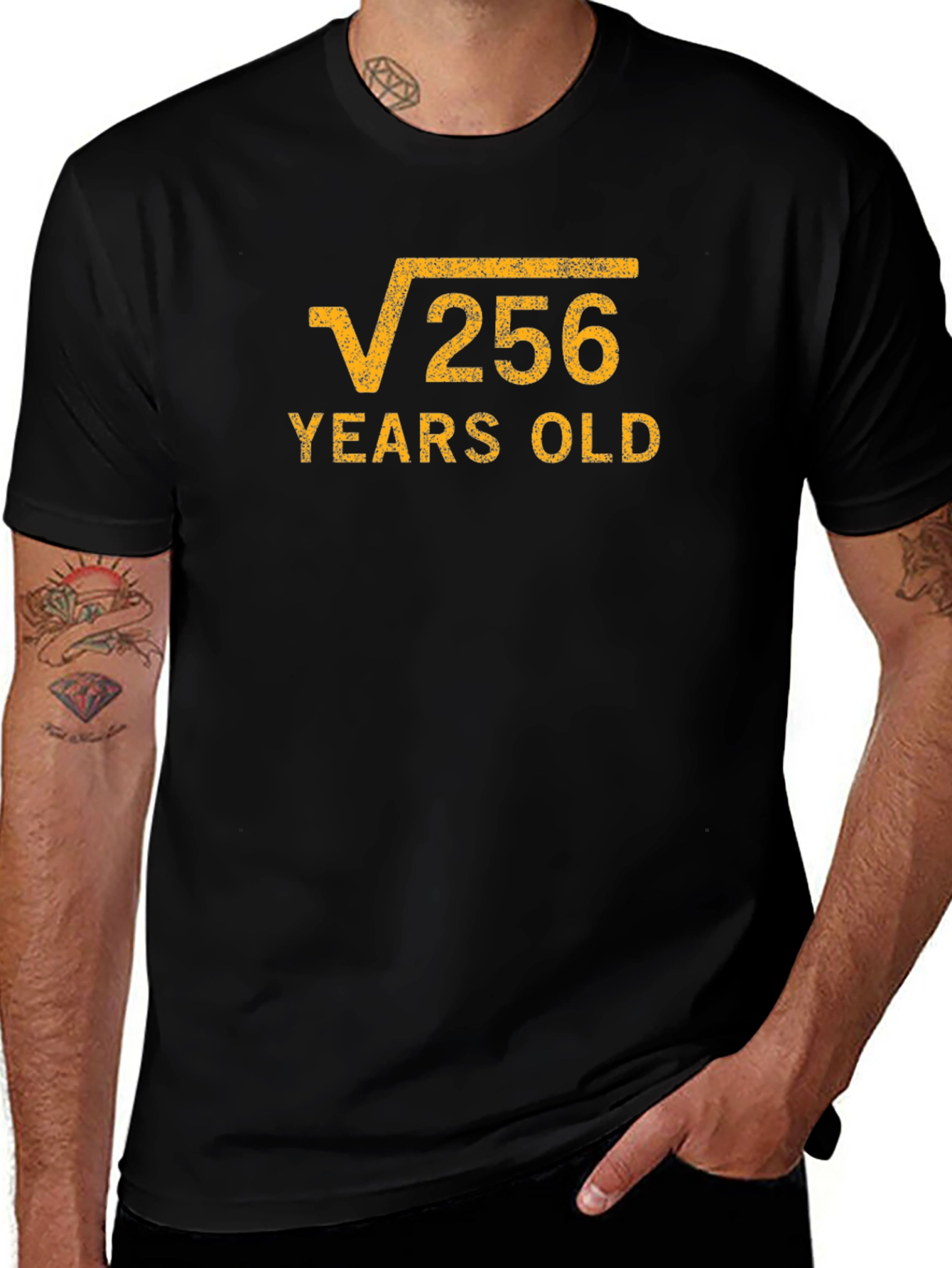 Funny Math Birthday T-Shirt - Root 256 Years Old