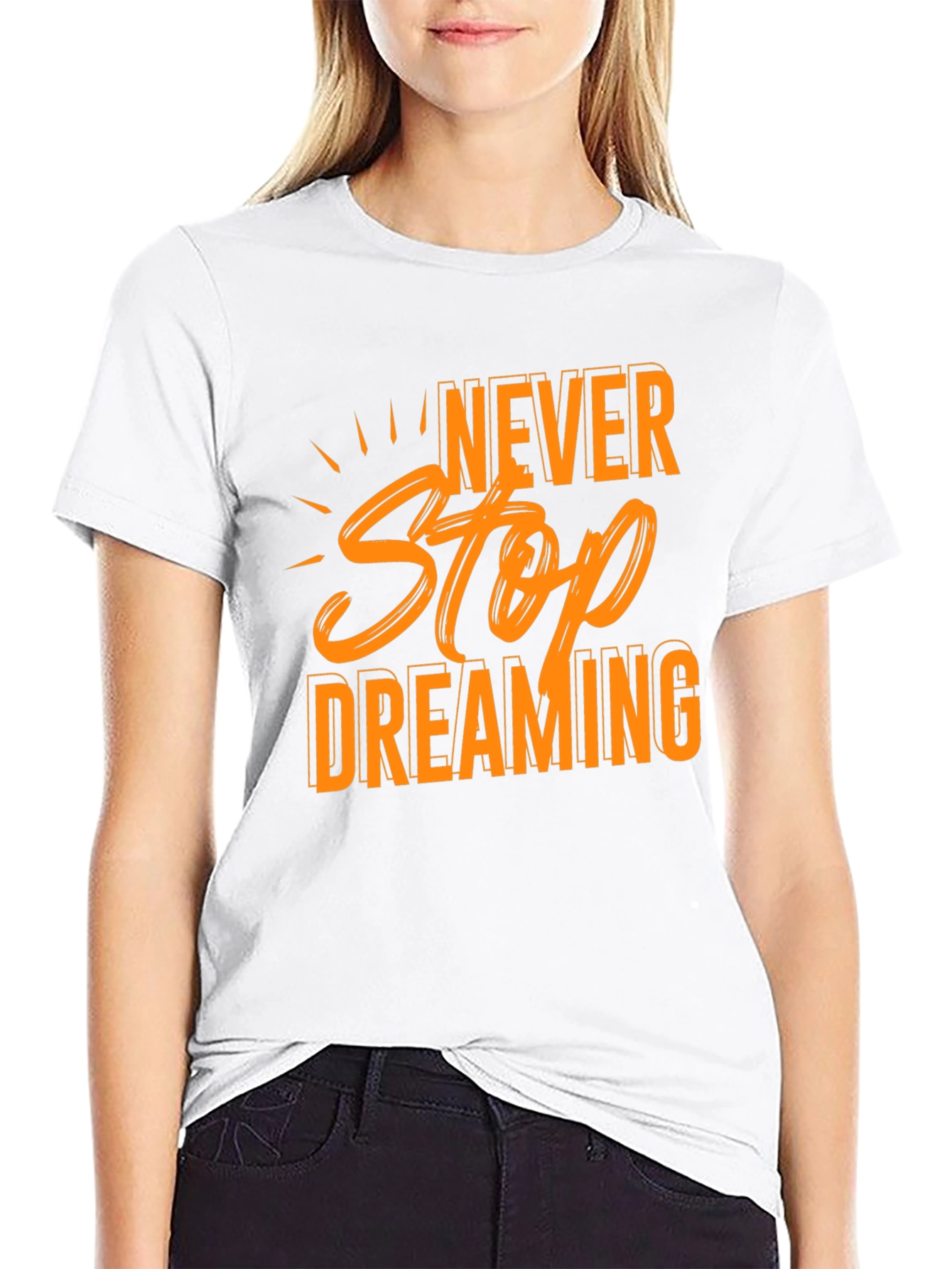 Never Stop Dreaming Black T-Shirt