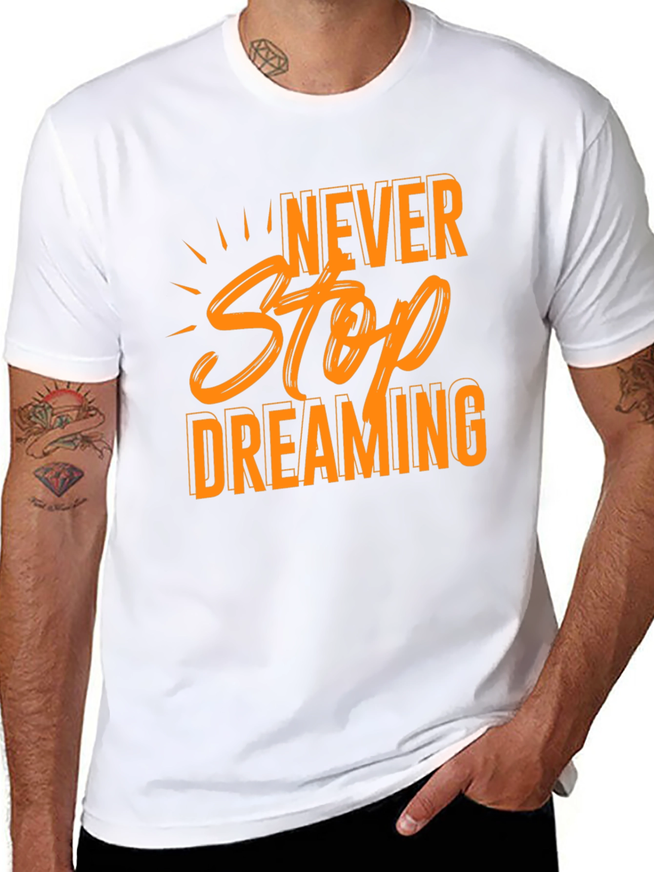 Never Stop Dreaming Black T-Shirt