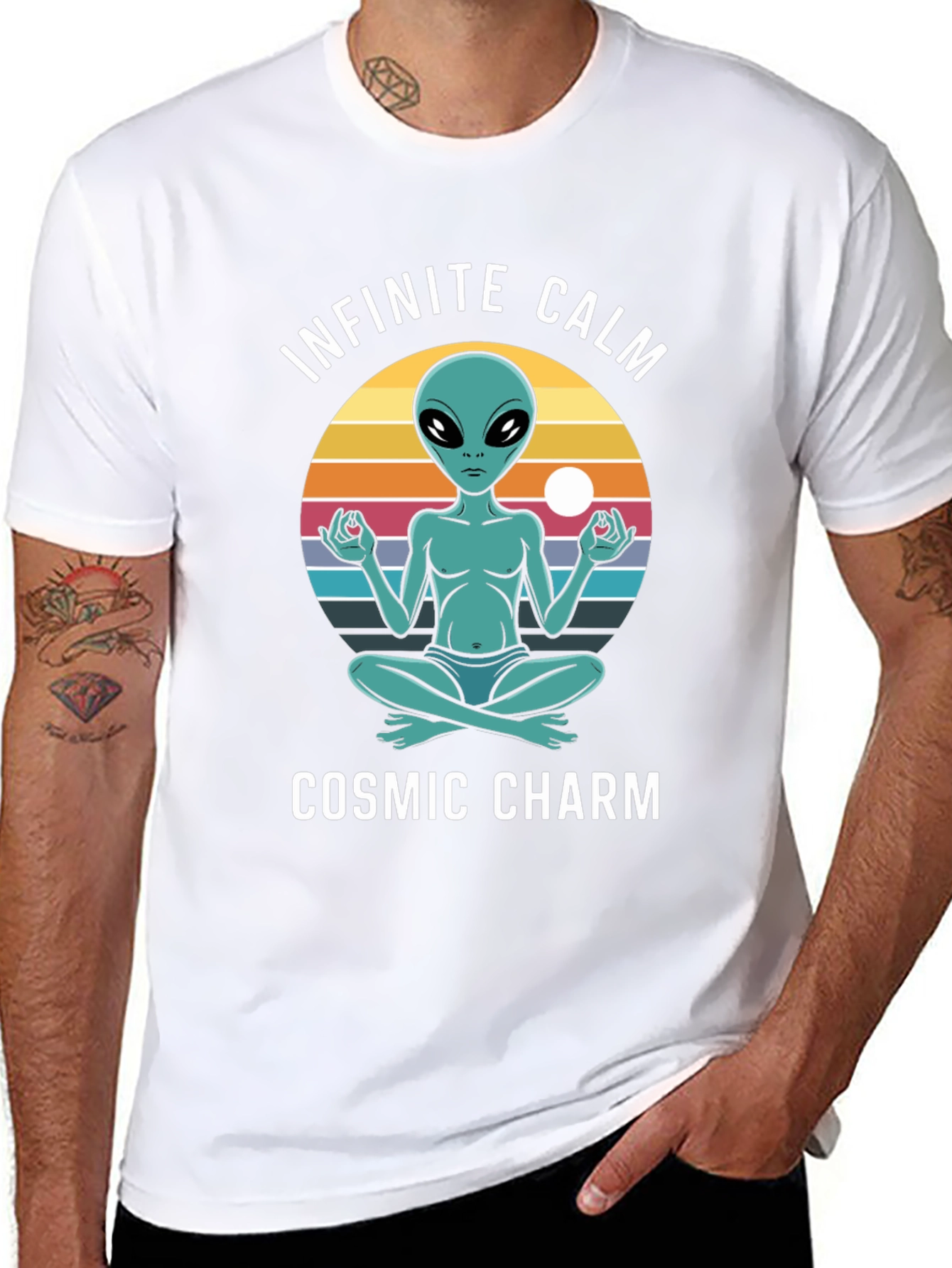 Infinite Calm Cosmic Charm Graphic T-Shirt