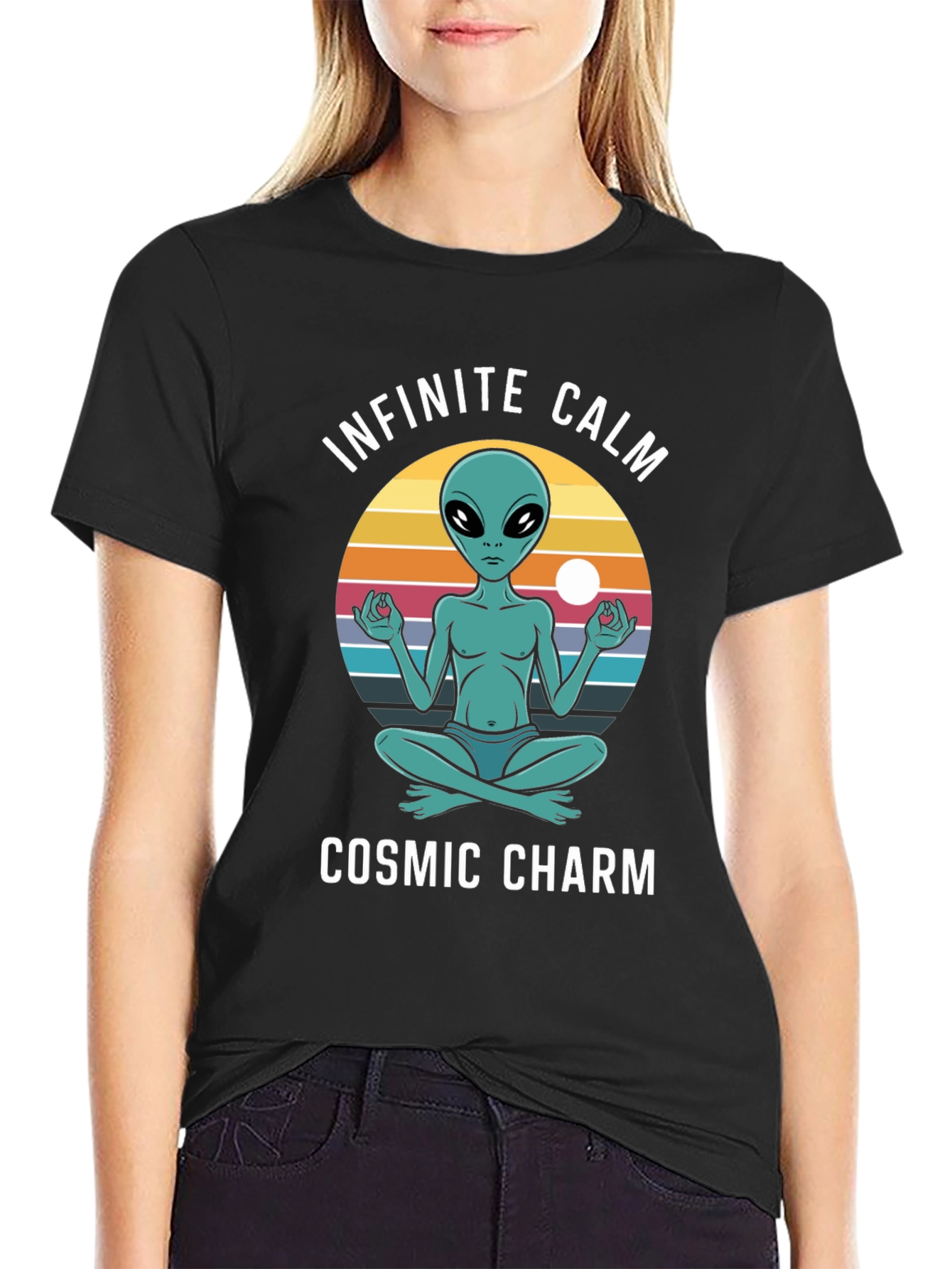 Infinite Calm Cosmic Charm Graphic T-Shirt