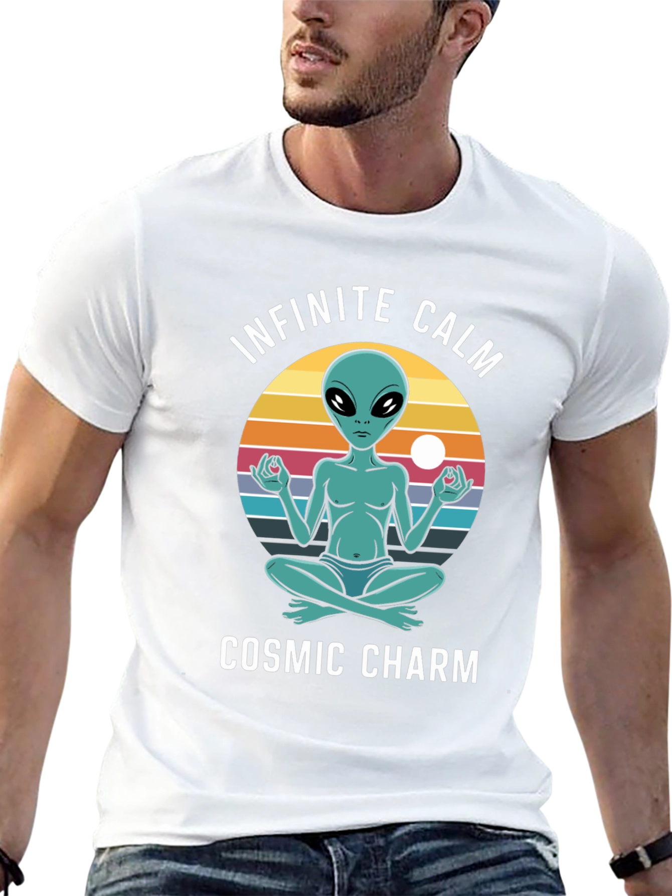Infinite Calm Cosmic Charm Graphic T-Shirt