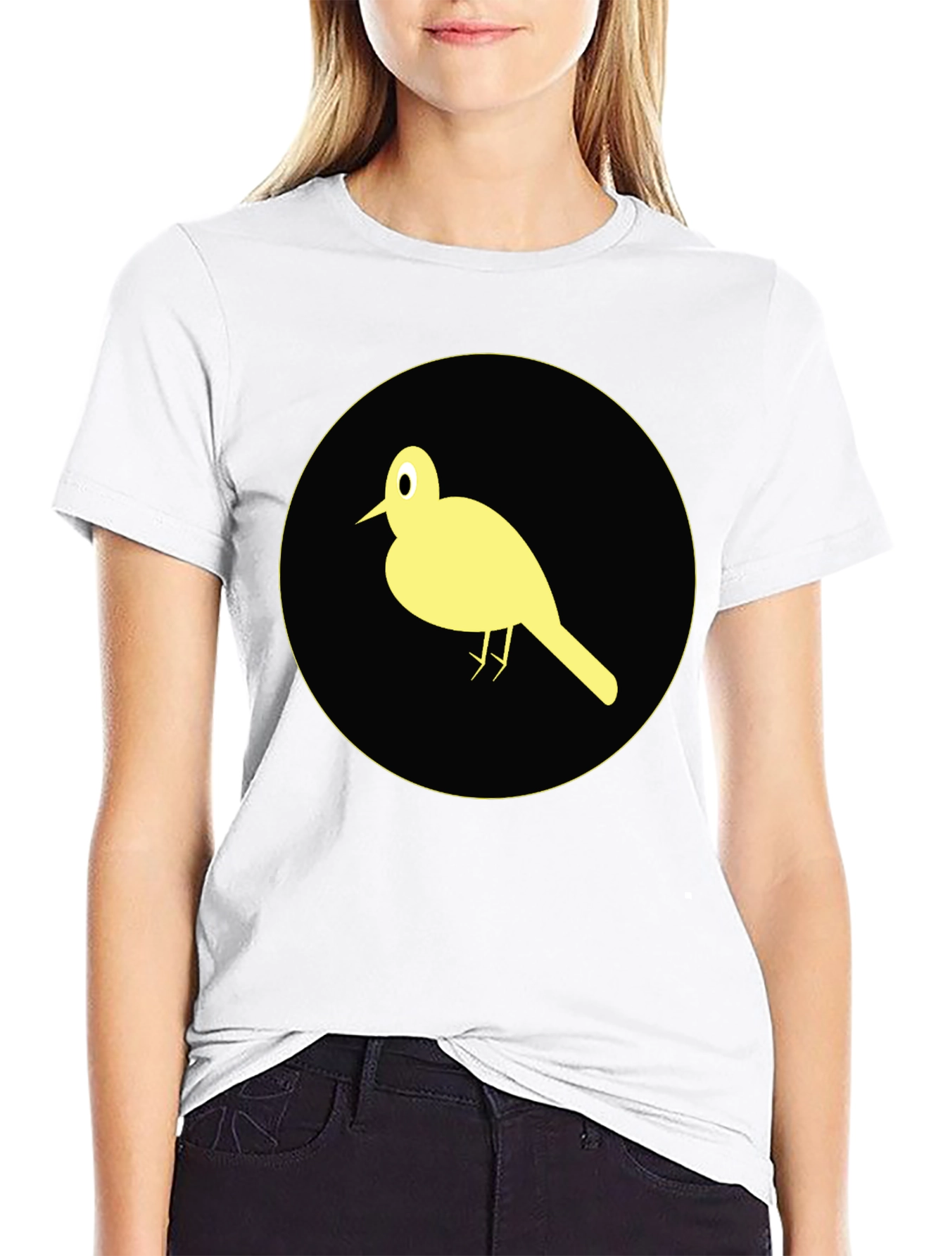 Bird Graphic Tee - Stylish Black Cotton T-Shirt