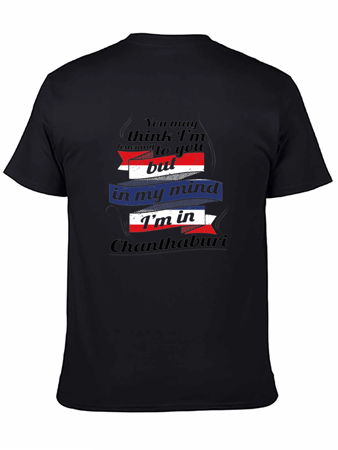 Chanthaburi Mind Mens Black T-Shirt