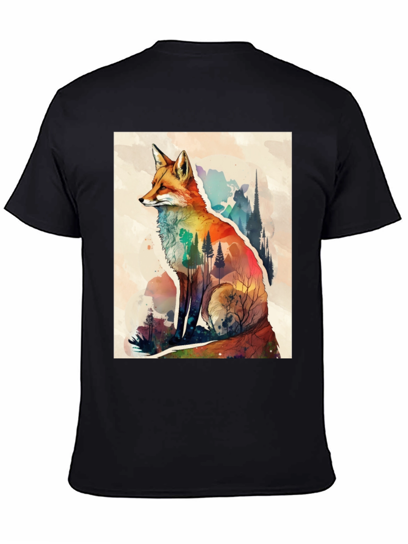 Fox Watercolor Graphic T-Shirt