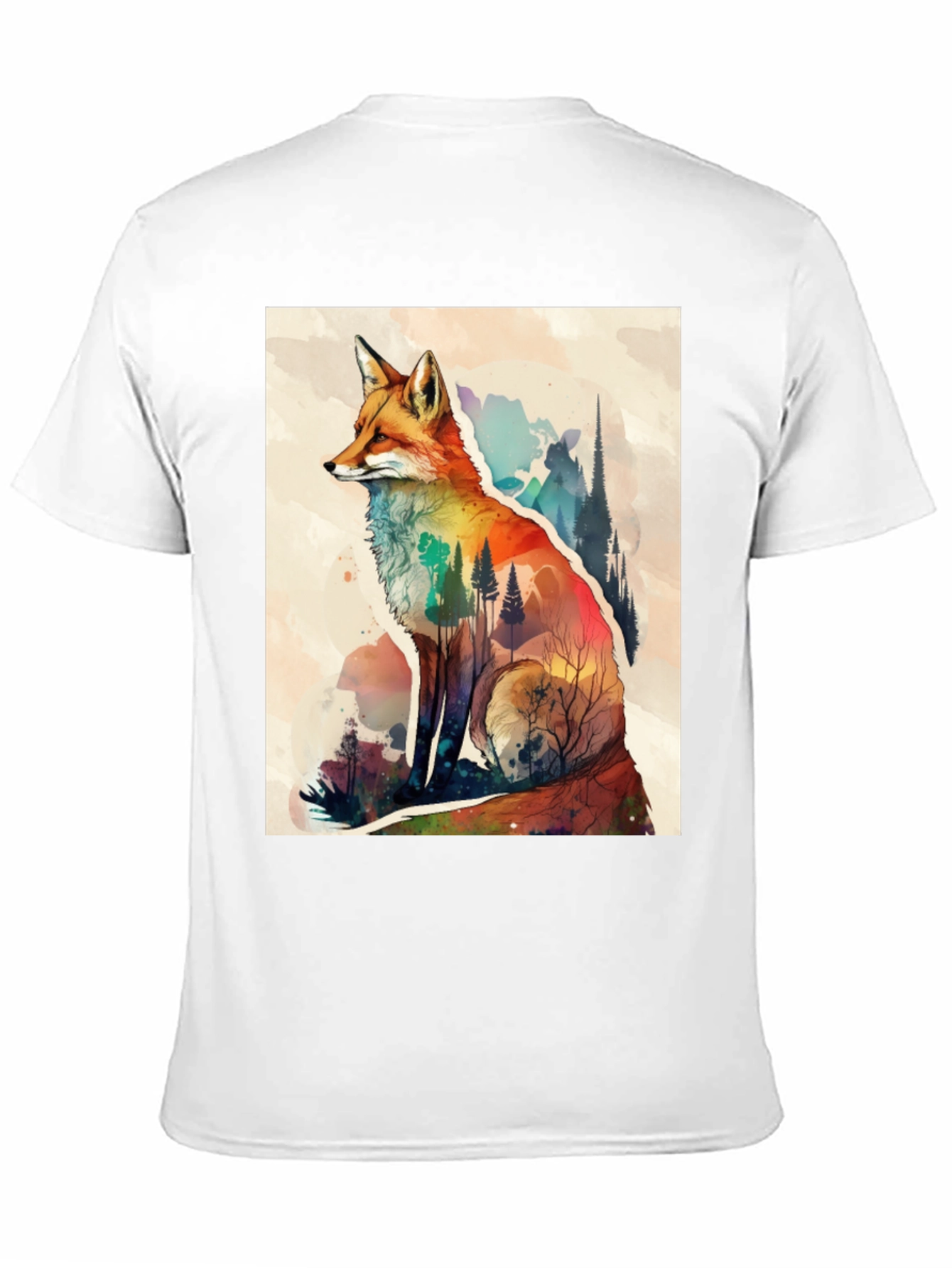 Fox Watercolor Graphic T-Shirt