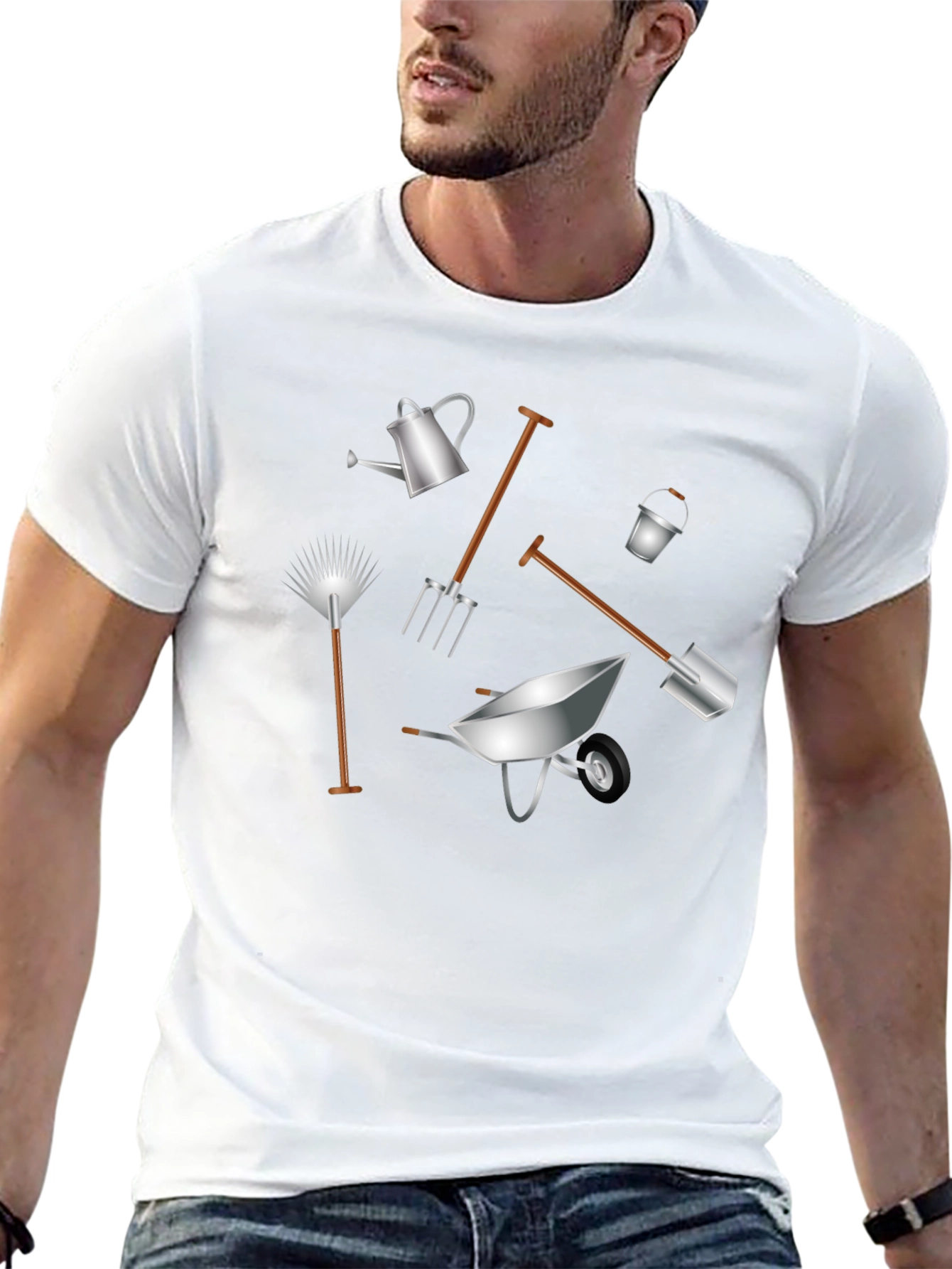 Gardening Tools Graphic T-Shirt