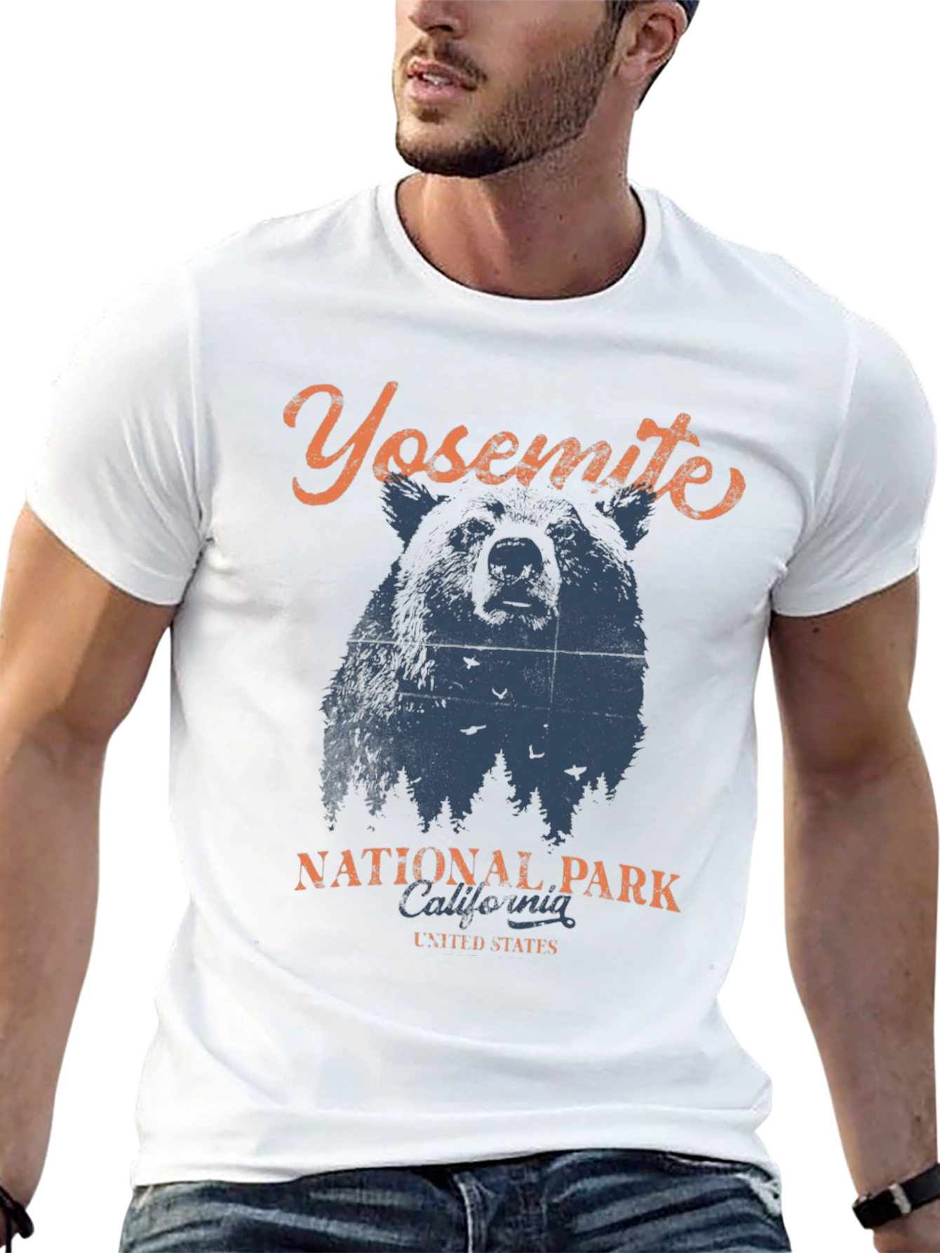Yosemite National Park Graphic Tee - Bear Design