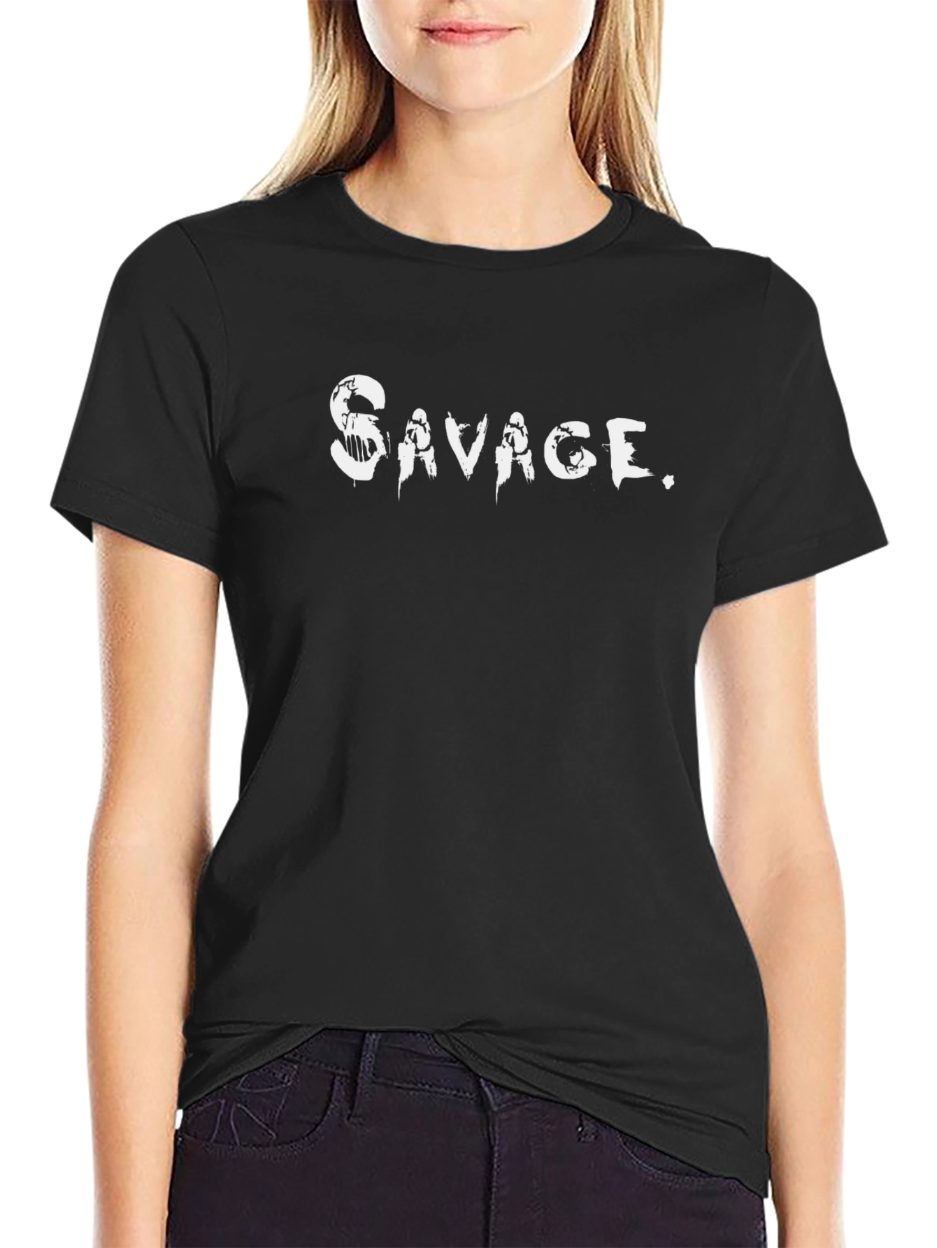 Savage Graphic Print Mens Black T-Shirt