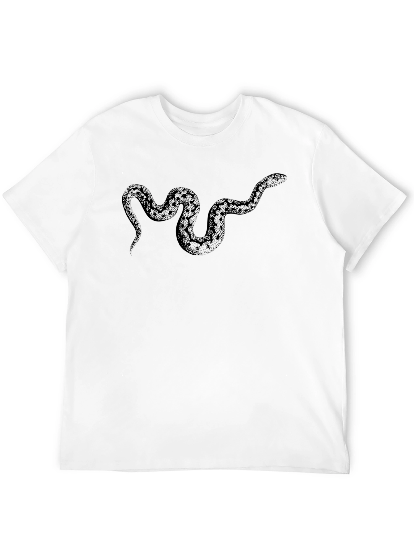Mens Black Snake Graphic Tee
