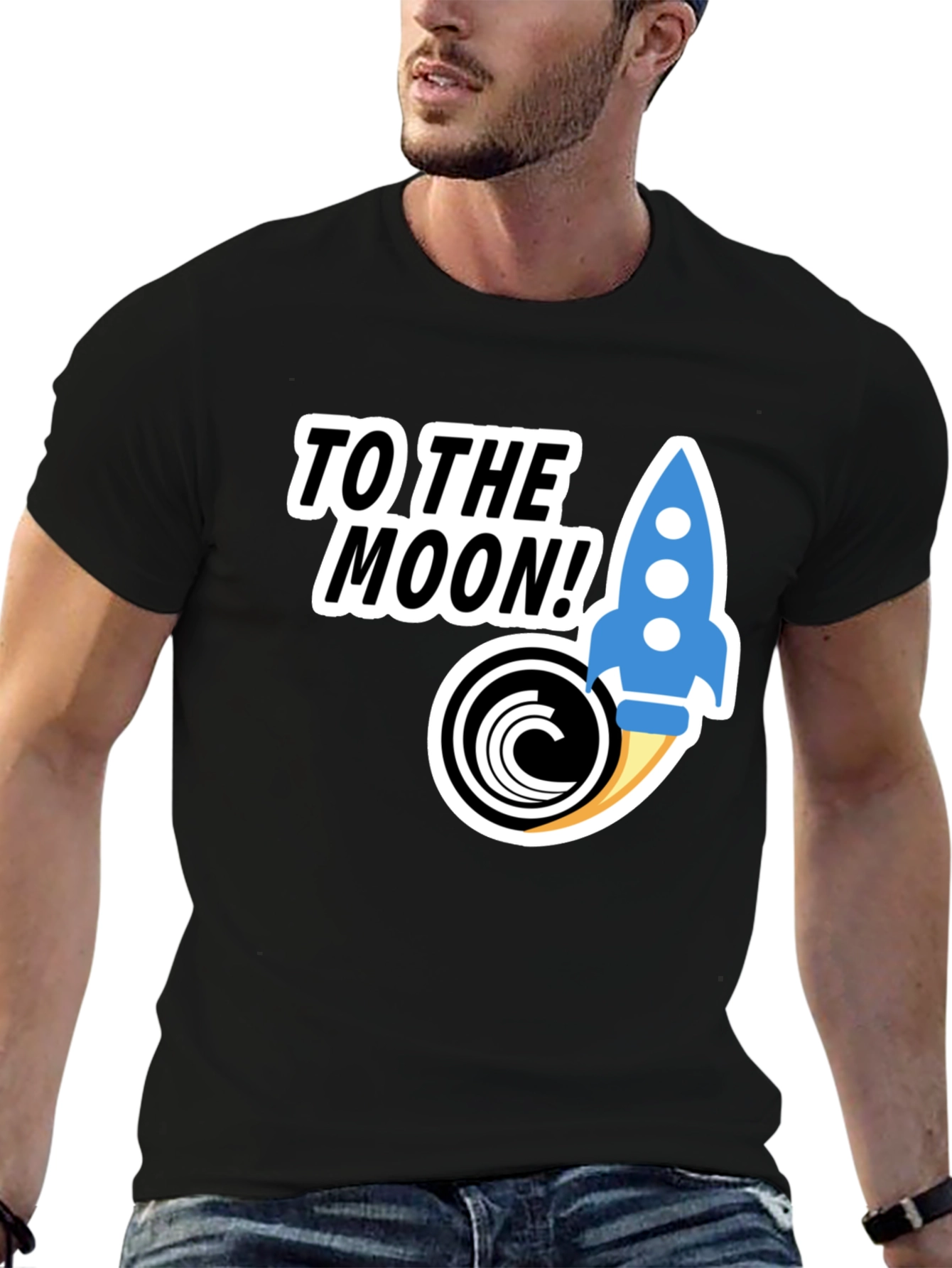 To The Moon Crypto Rocket T-Shirt