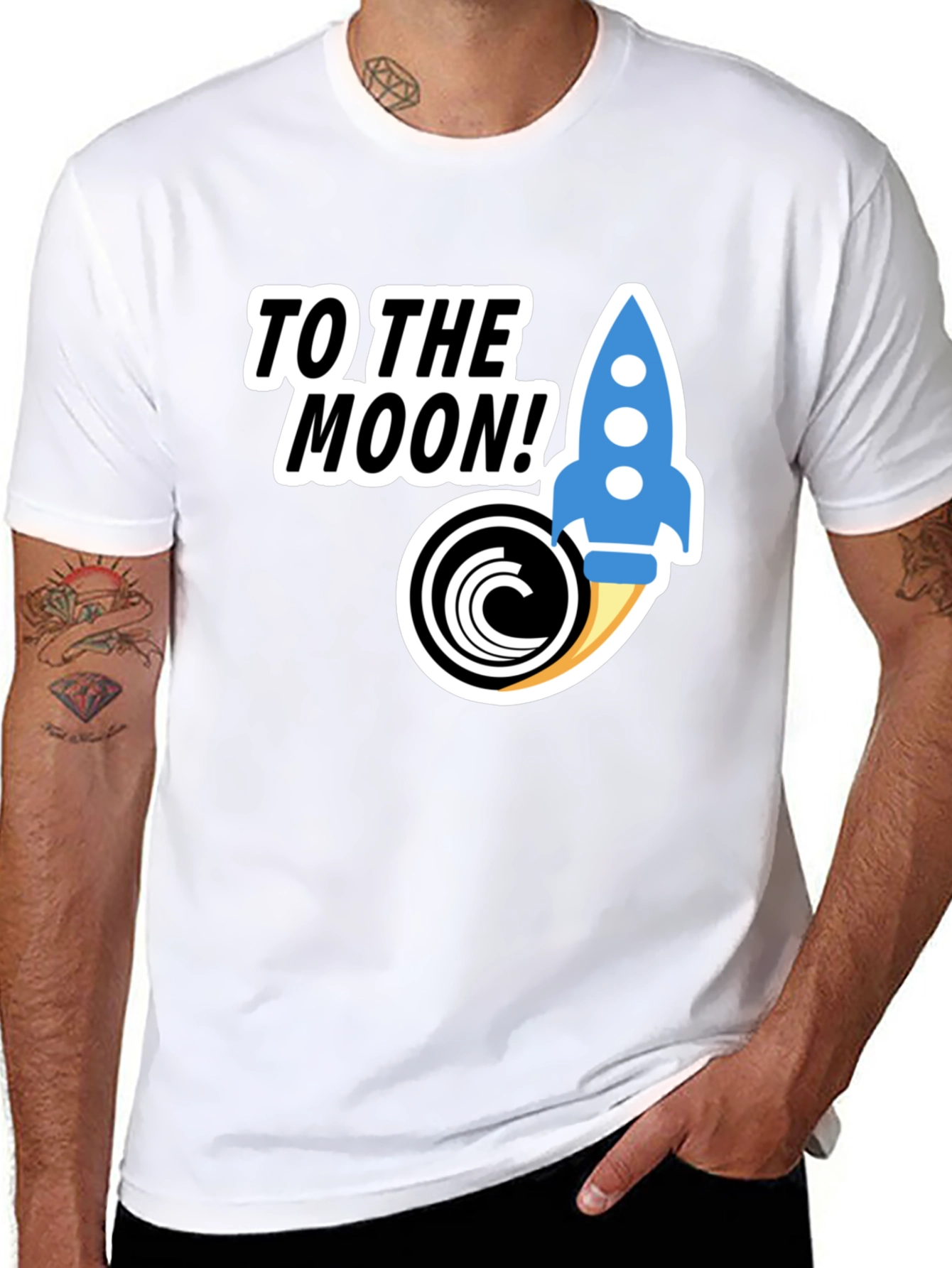 To The Moon Crypto Rocket T-Shirt
