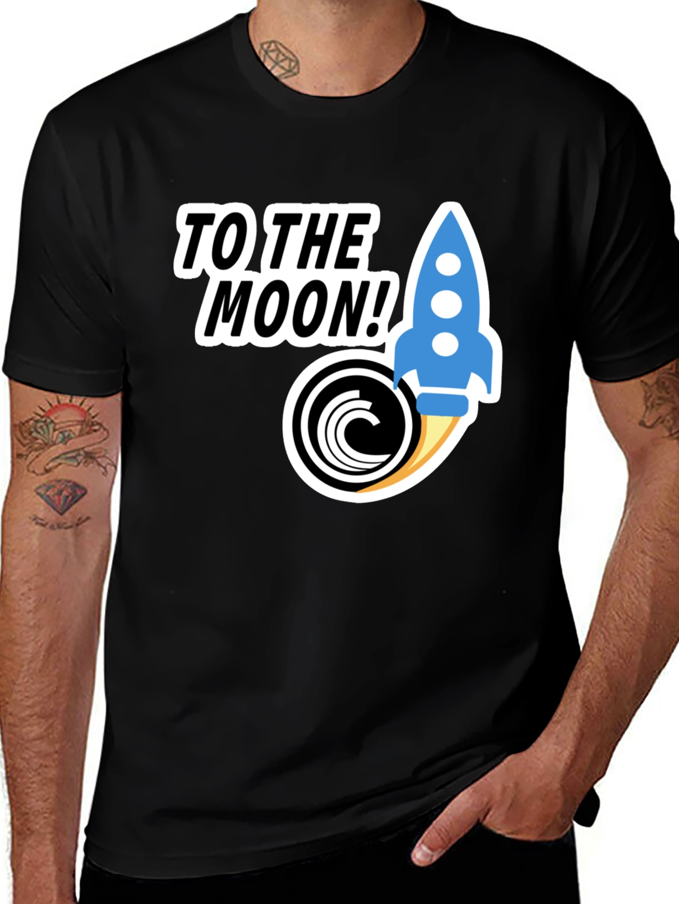 To The Moon Crypto Rocket T-Shirt