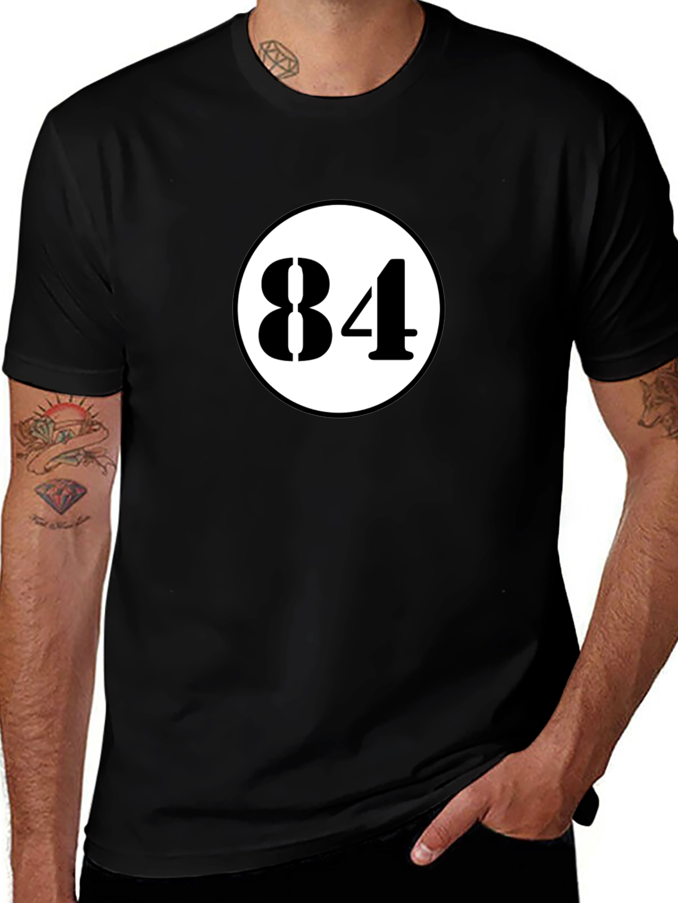 Retro 84 Graphic Tee - Classic Black T-Shirt