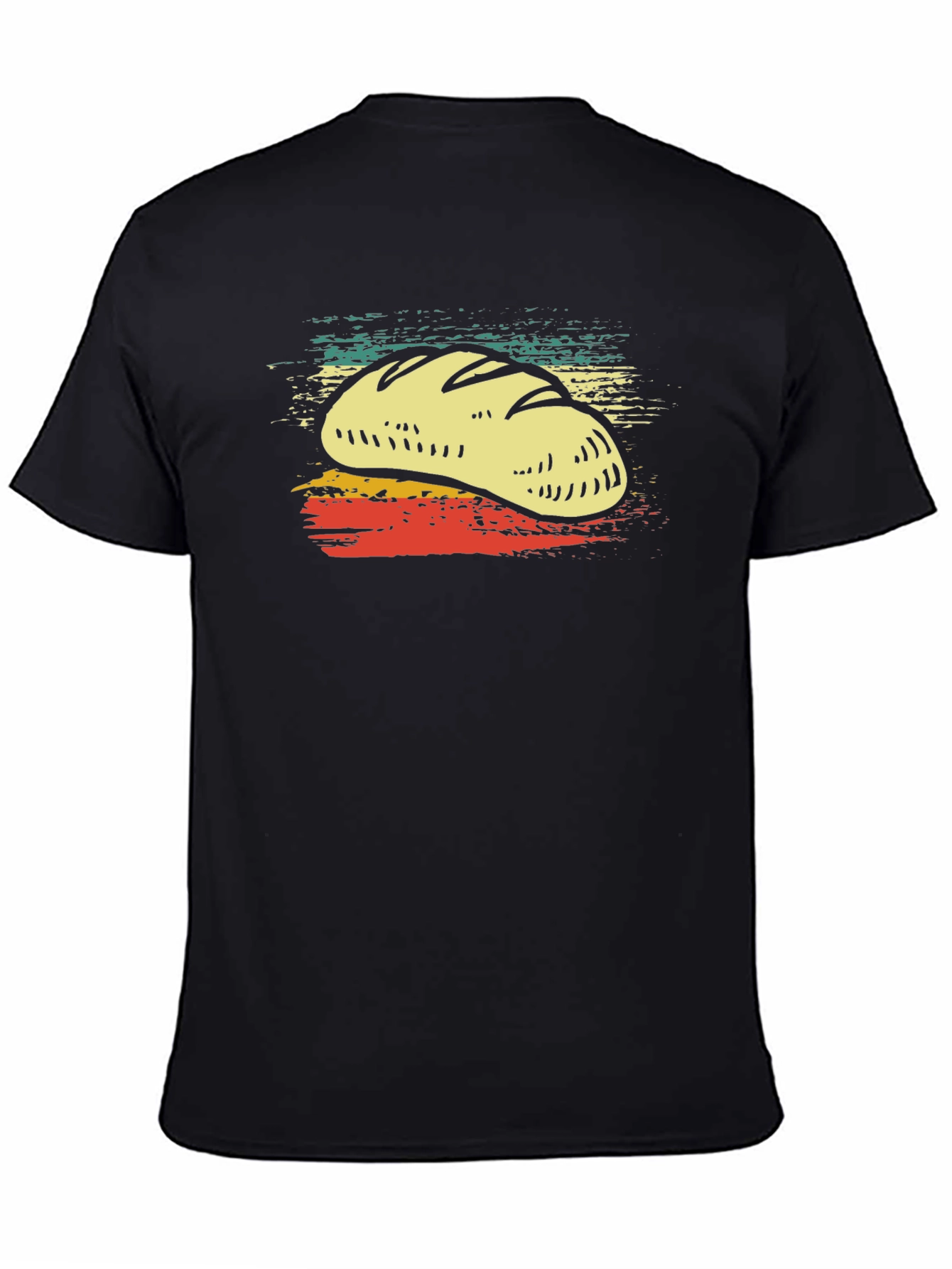 Retro Bread Lover T-Shirt - Black Tee