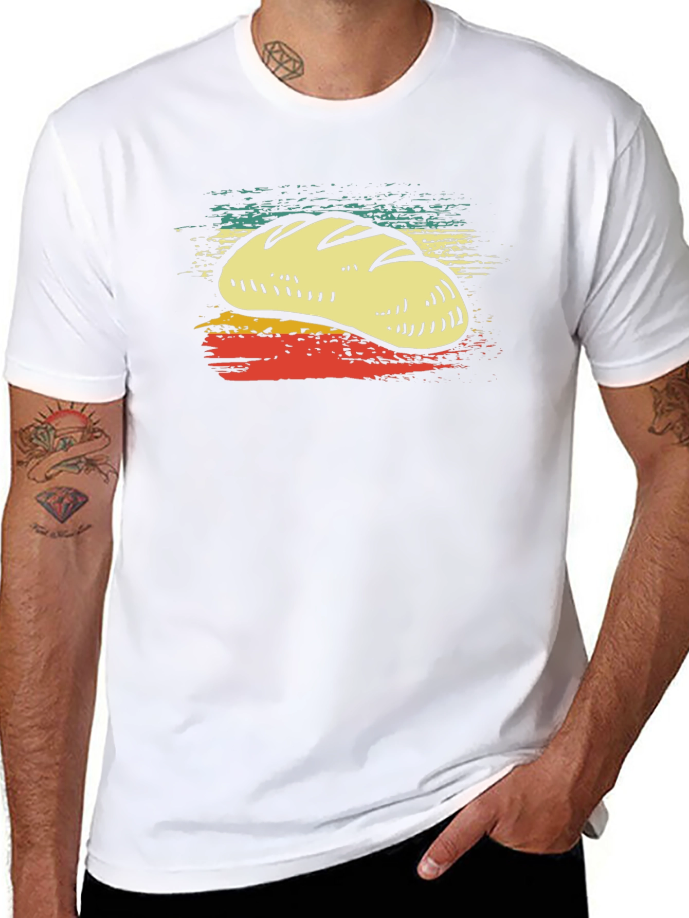Retro Bread Lover T-Shirt - Black Tee