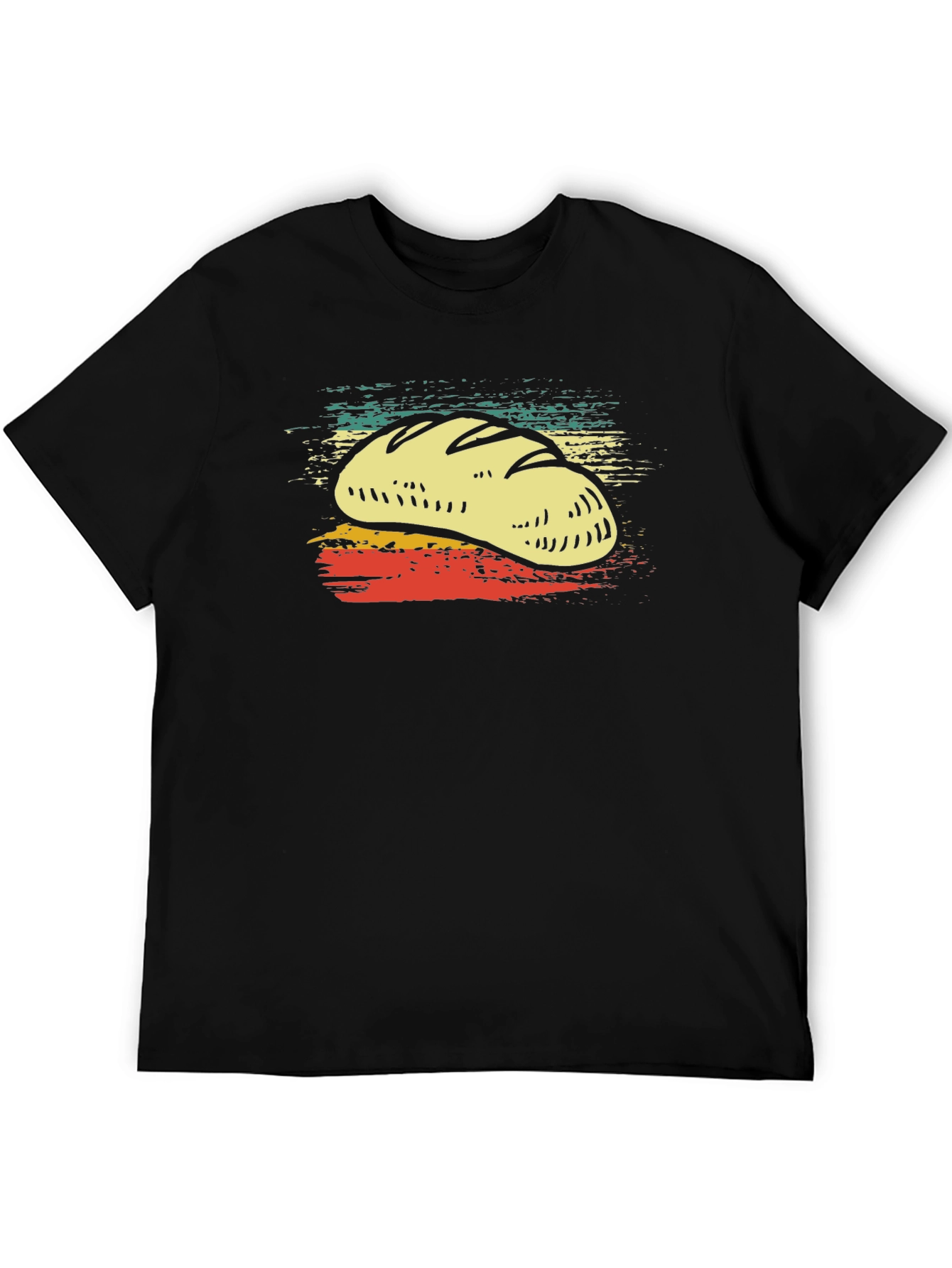Retro Bread Lover T-Shirt - Black Tee