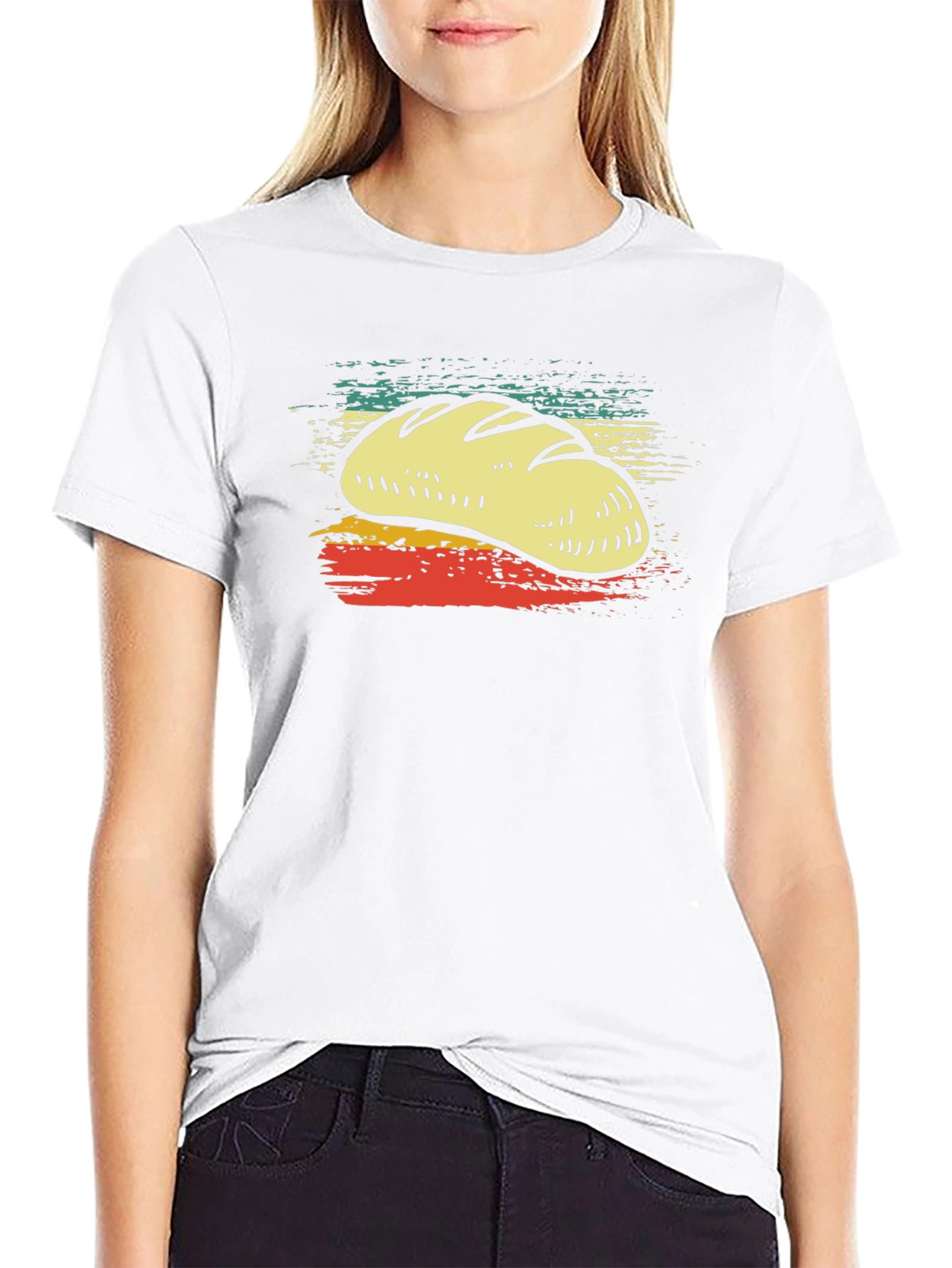 Retro Bread Lover T-Shirt - Black Tee